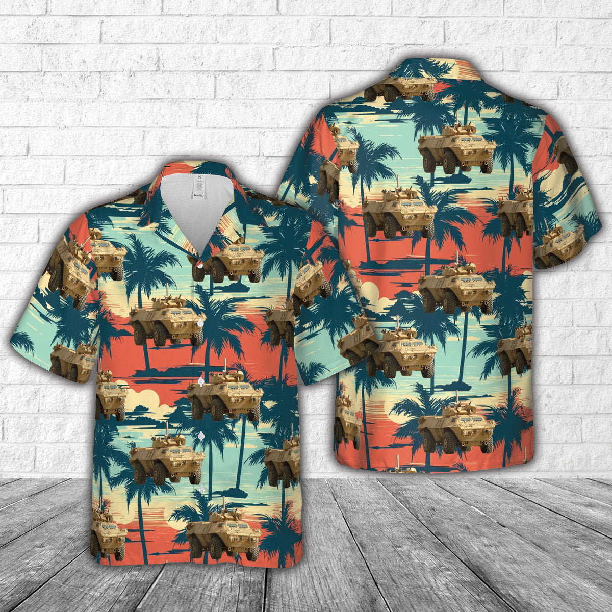 US Army M-1117 , 3rd Platoon, 385th MP Battalion, 3rd Infantry Division Hawaiian Shirt