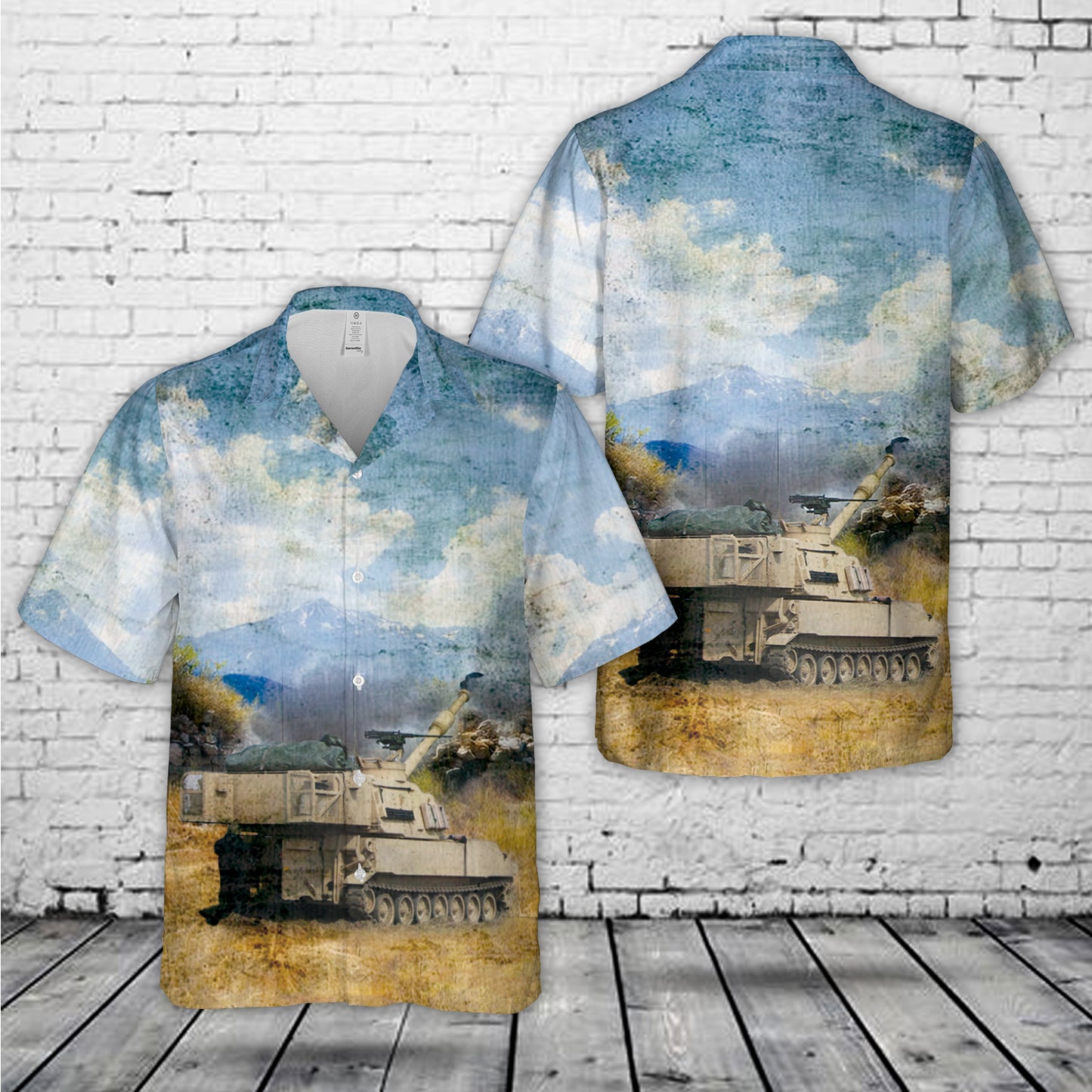 US Army M109A6 Paladin from the 1-84th Field Artillery Hawaiian Shirt