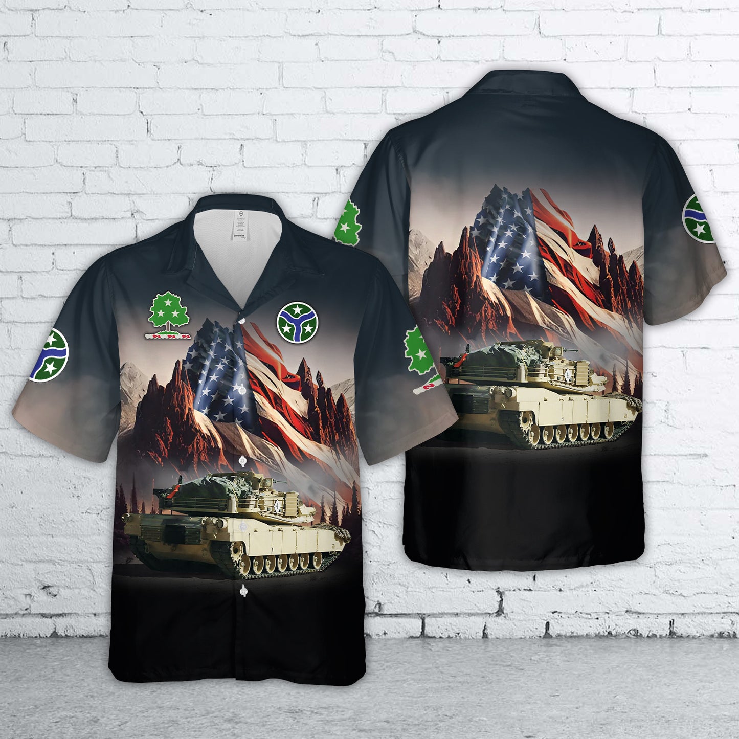 US Army M1A1 Abrams Tank 278th Armored Cavalry Regiment, Tennessee Army National Guard, 4th Of July Hawaiian Shirt