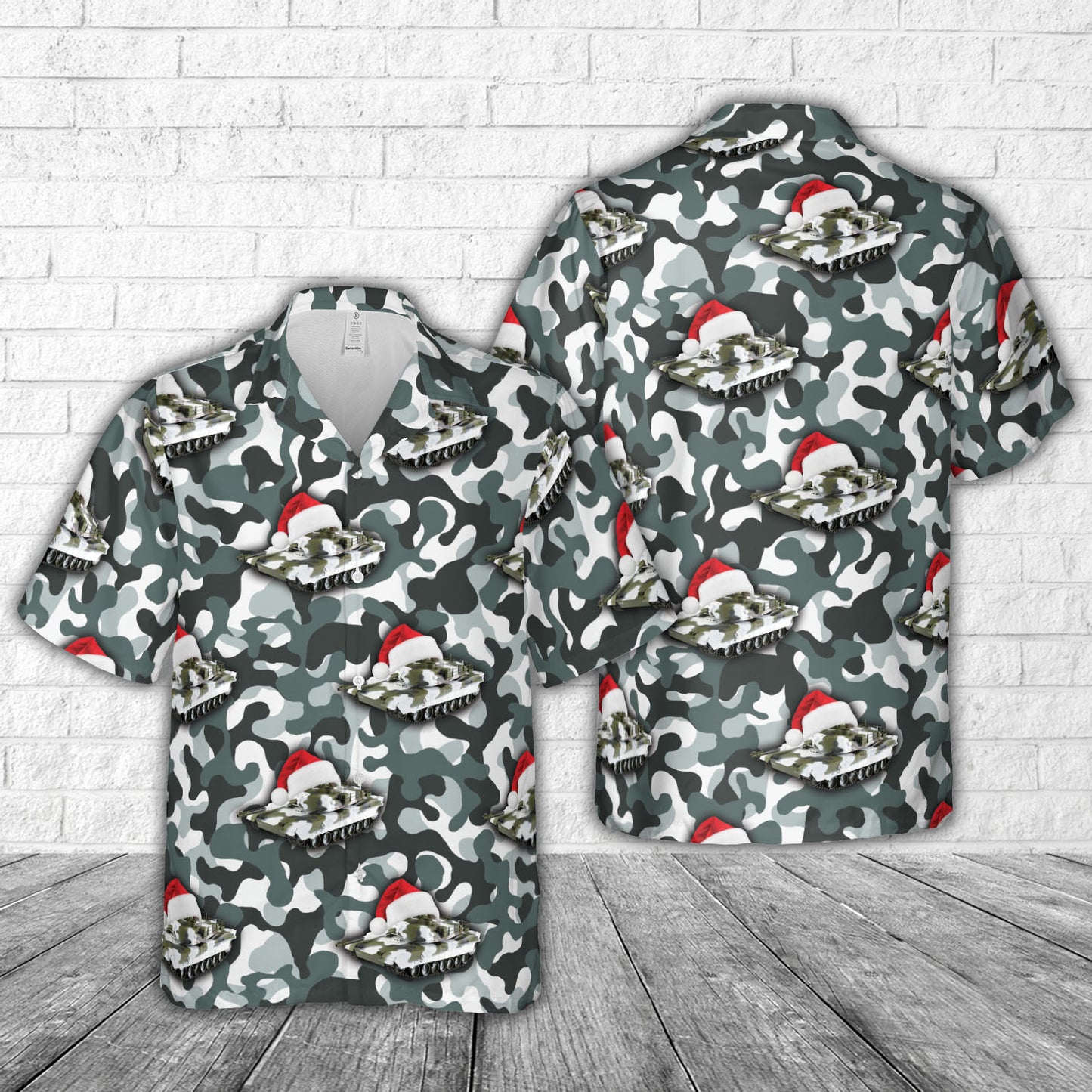 US Army M1A1 Abrams tank with RC 27MHz Winter Camo Christmas Hawaiian Shirt