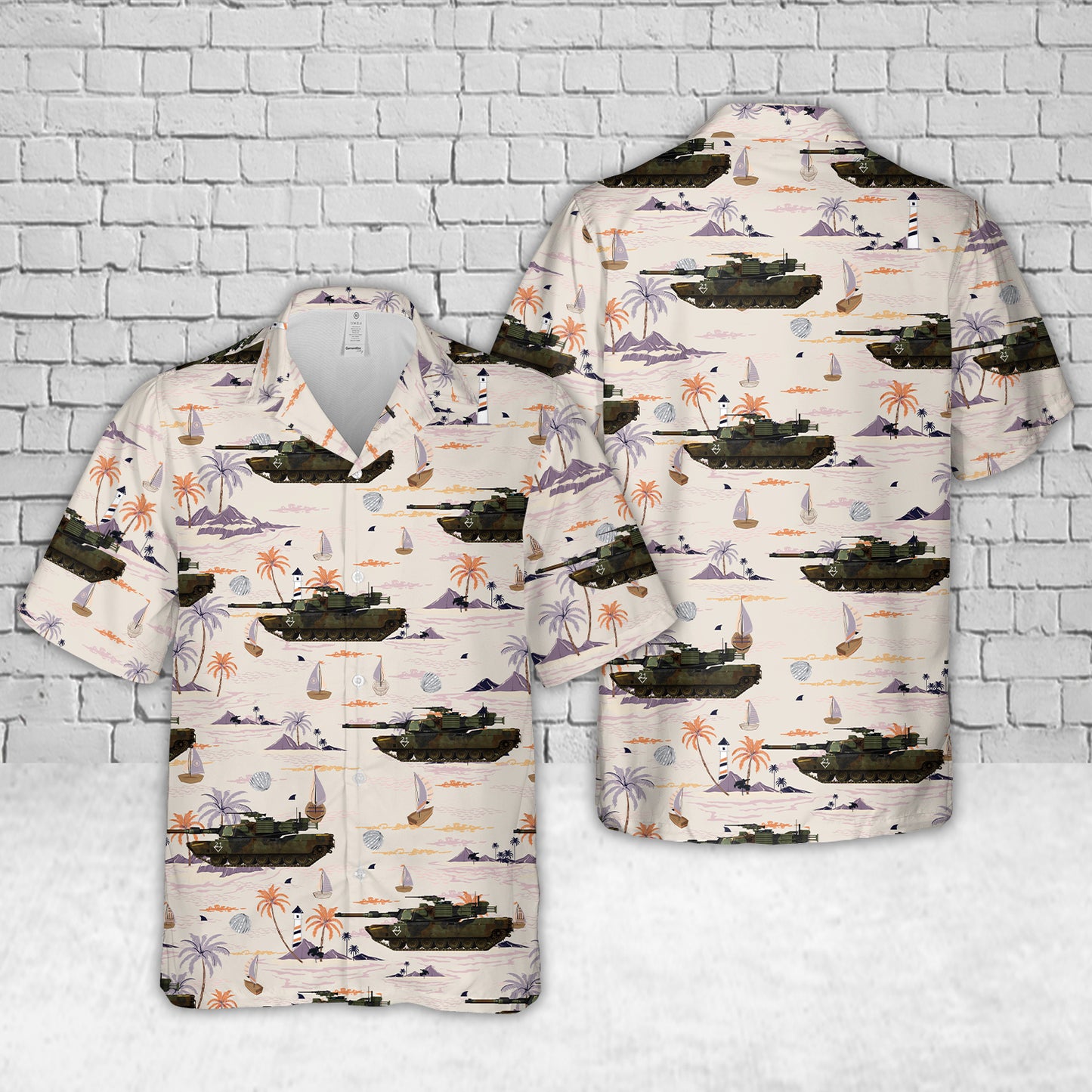 US Army M1A1 HA of the 4th Tang gun 3th platoon, A Company, 1/33 armor, in the 2000s Hawaiian Shirt