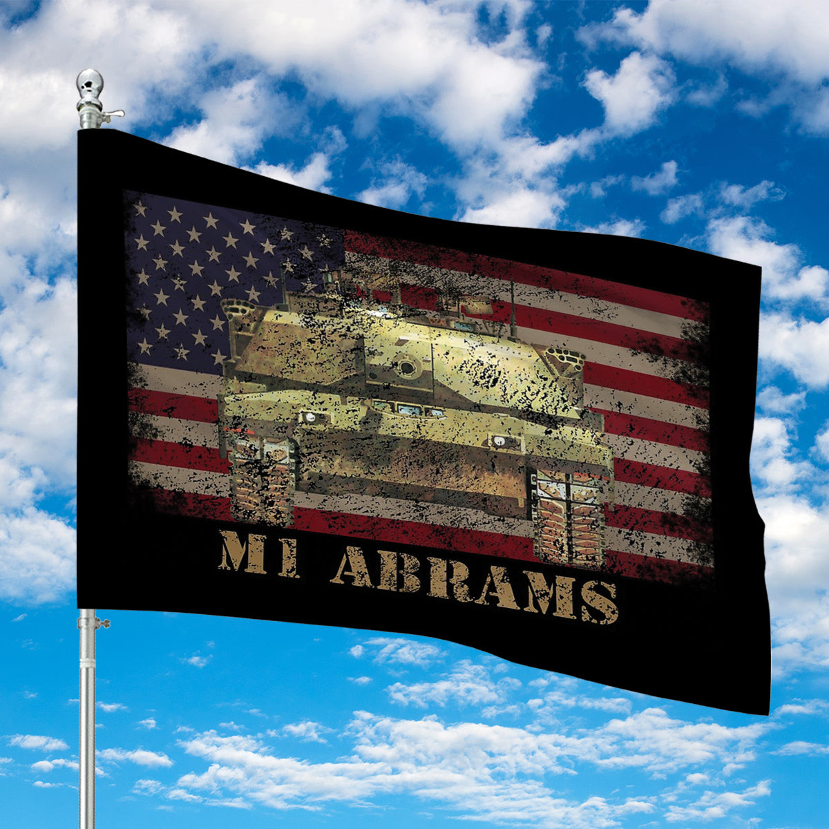 US Army M1 Abrams Tank Flag