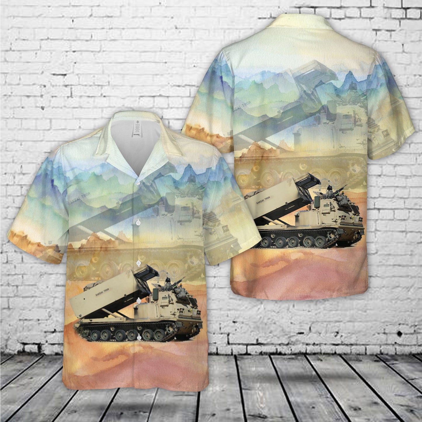 US Army M270A1 Multiple Launch Rocket System 2nd Brigade Combat Team, 1st ID National Training Center Hawaiian Shirt