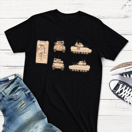 US Army M2A3 Bradley - Military Infantry Fighting Vehicle (IFV) Classic Unisex T-Shirt Gildan 5000 (Made In US)