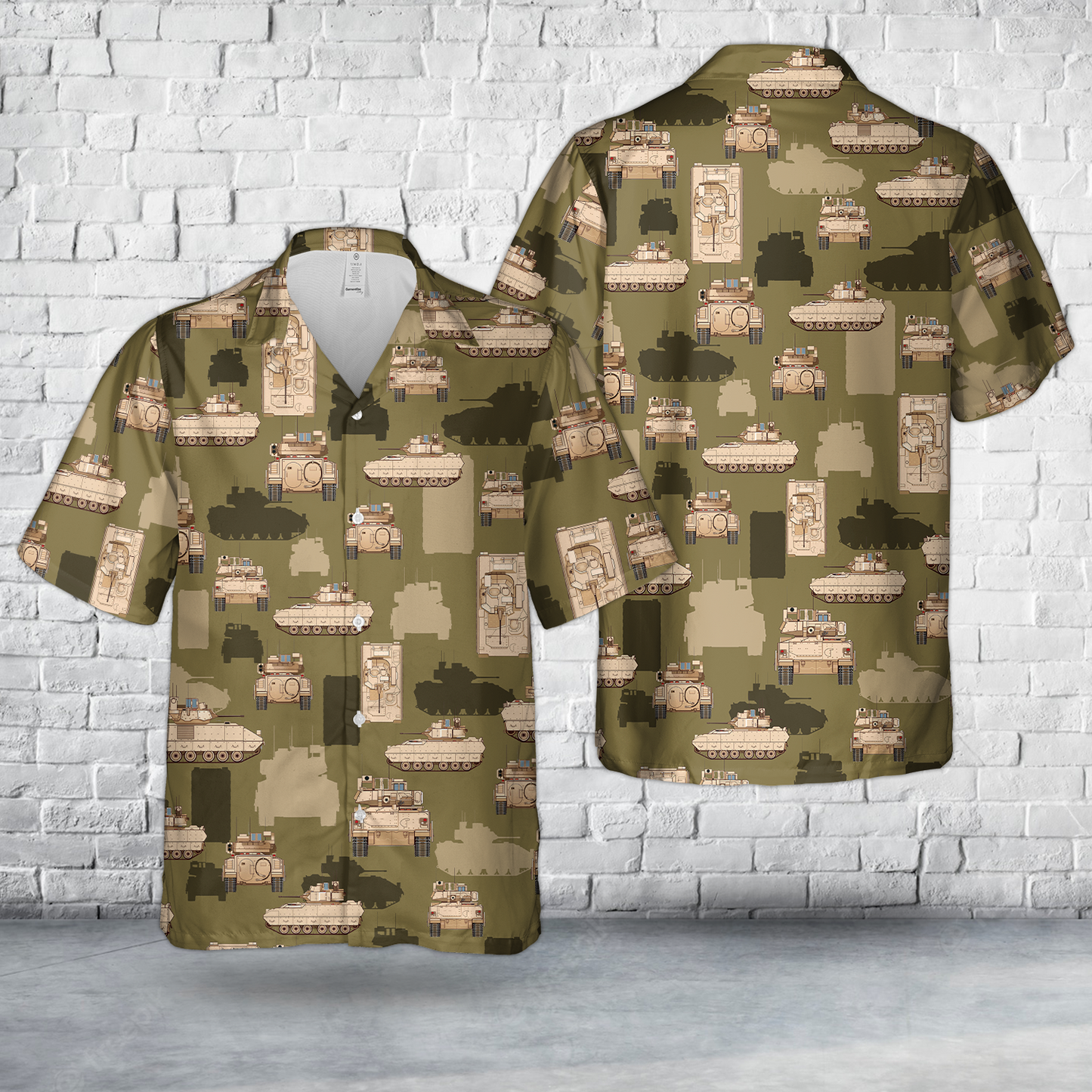 US Army M2A3 Bradley - Military Infantry Fighting Vehicle (IFV) Hawaiian Shirt