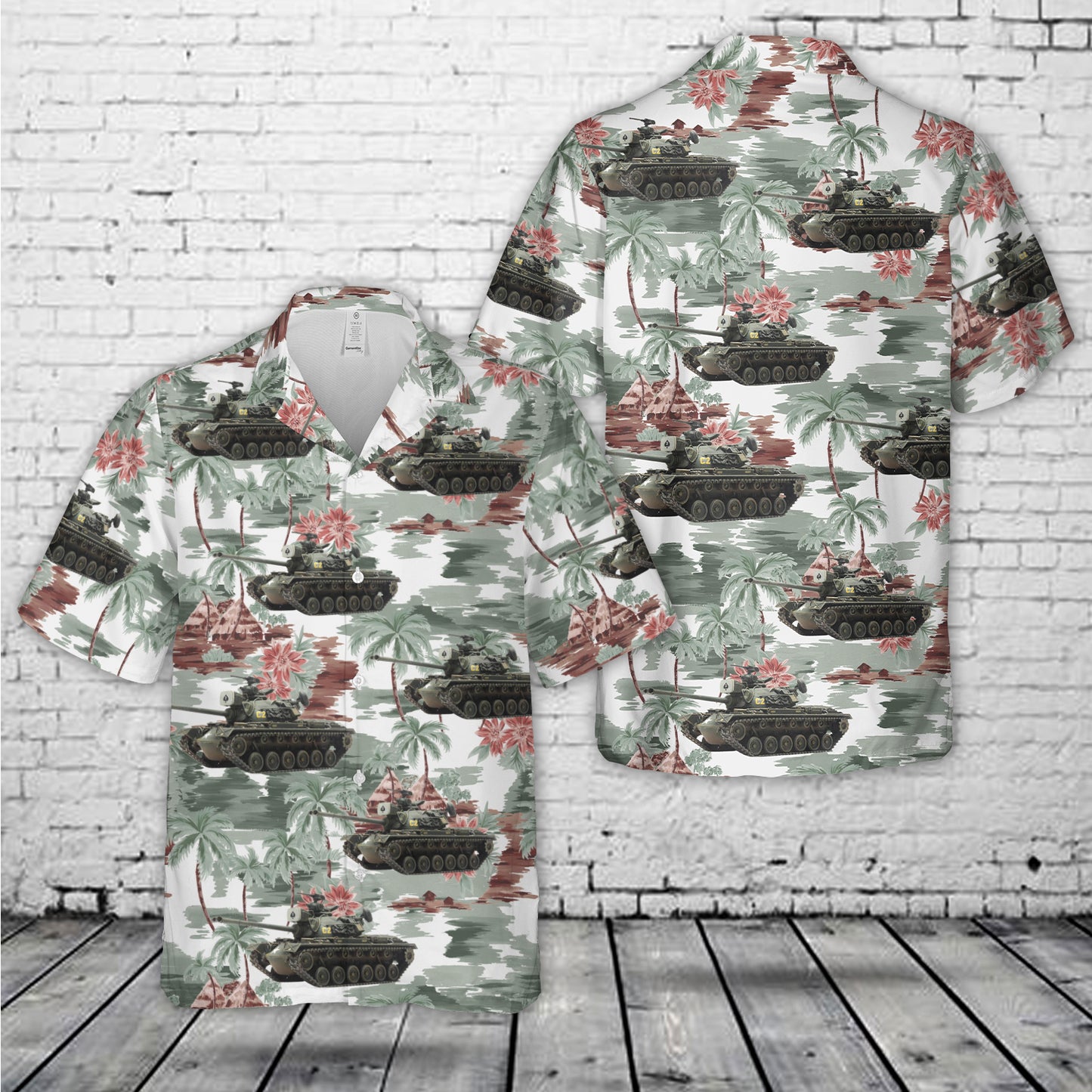 US Army M48A2 combat ready Vietnam War Hawaiian Shirt