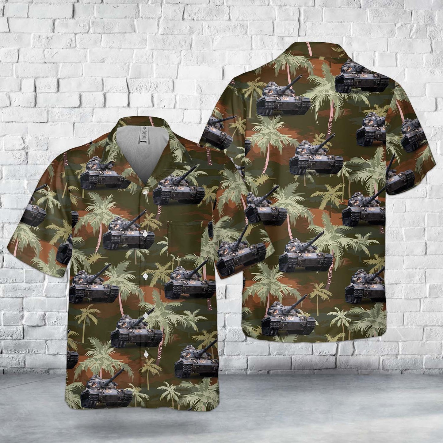 US Army M60A3 of 3rd Battalion, 32nd Armor Pocket Hawaiian Shirt
