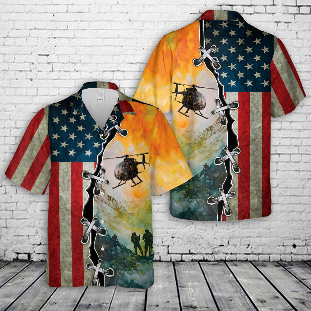 US Army MD Helicopters MH-6 Little Bird Hawaiian Shirt