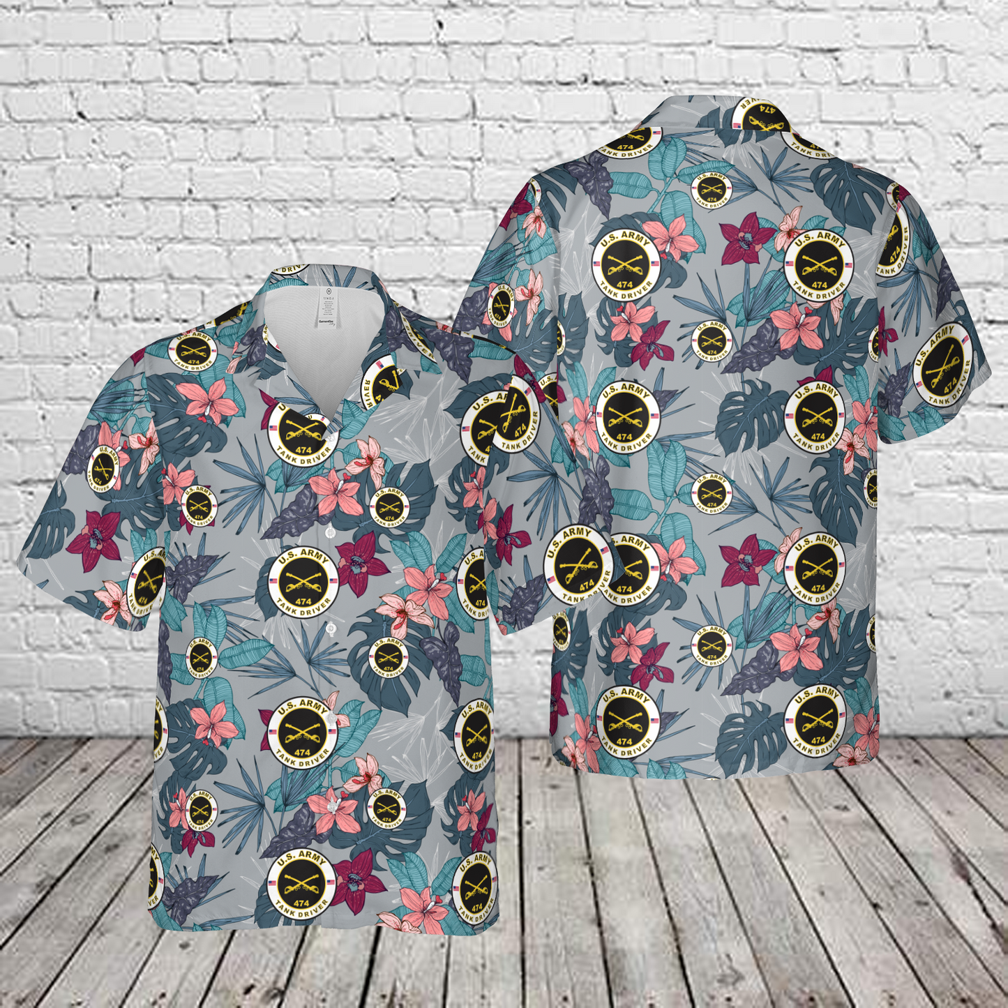 US Army MOS 474 Tank Driver Hawaiian Shirt