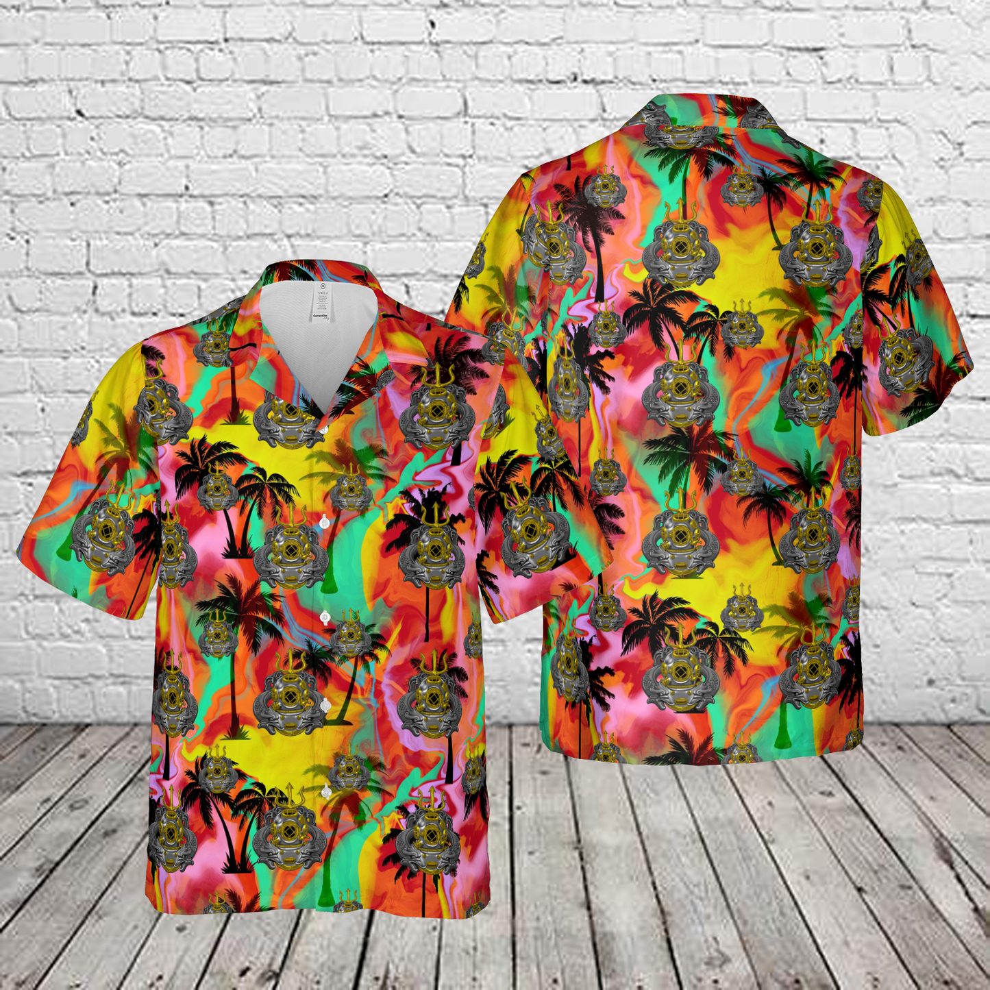 US Army Master Diver Badge Hawaiian Shirt