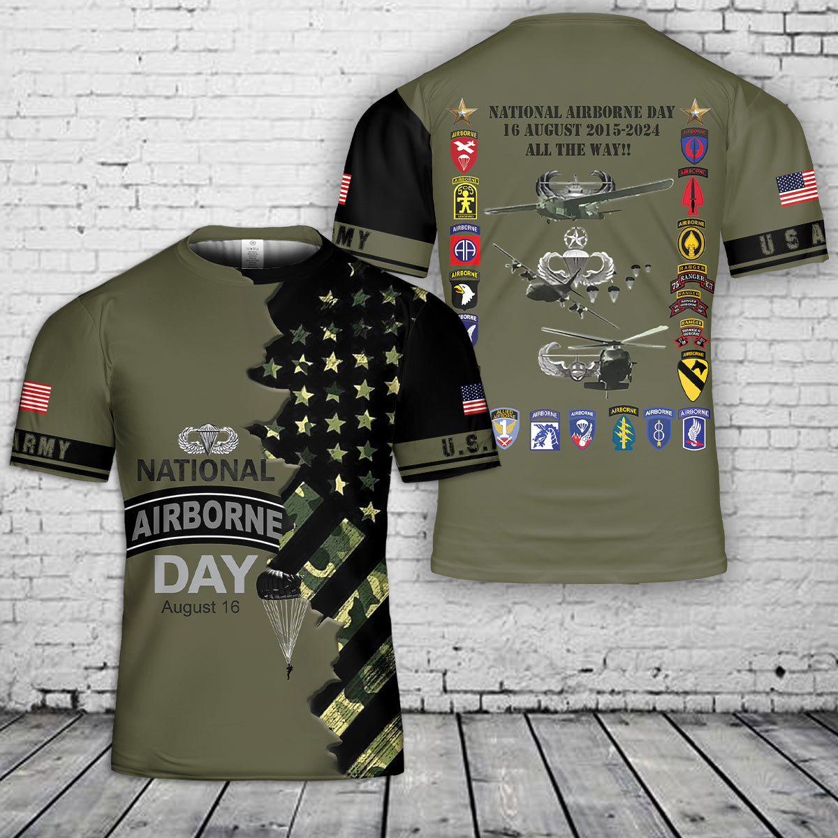 US Army National Airborne Day 3D T-Shirt