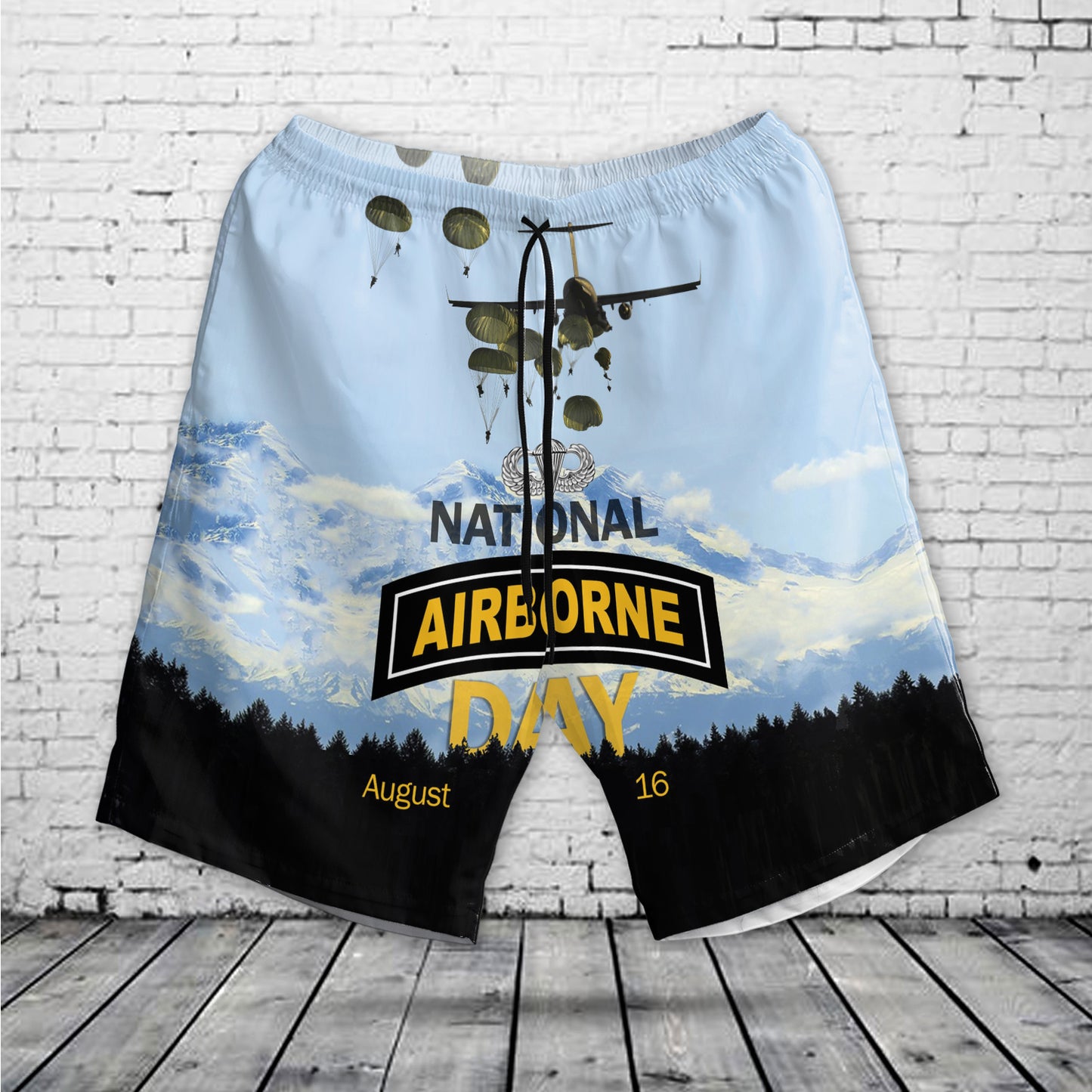 US Army National Airborne Day Hawaiian Shorts