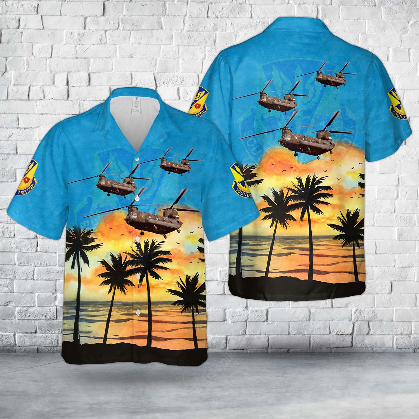 US Army Nevada National Guard CH-47F Chinook Hawaiian Shirt