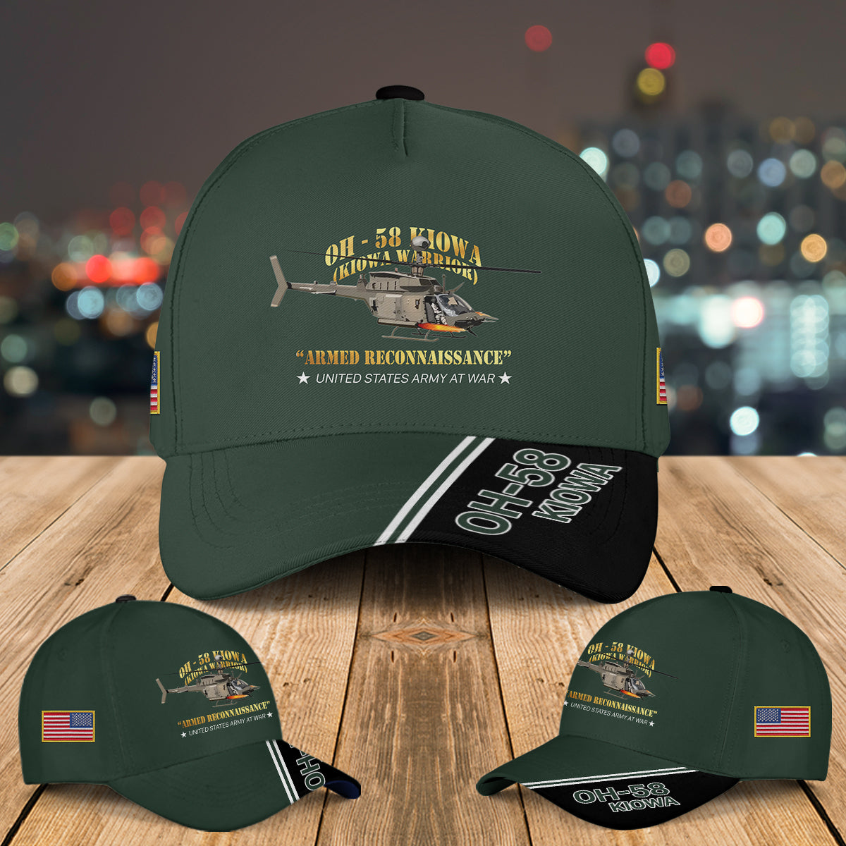 US Army OH-58 Kiowa Baseball Cap