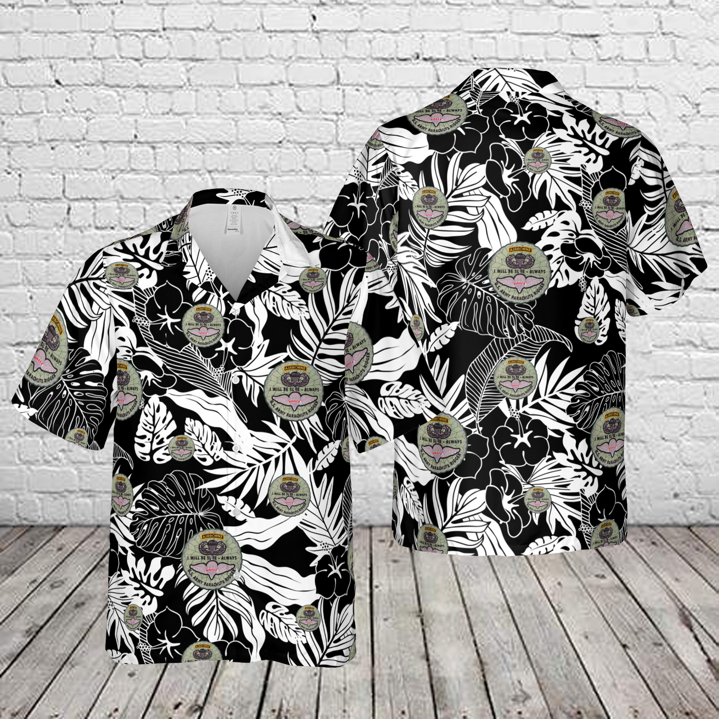 US Army Parachute Rigger Patch Hawaiian Shirt
