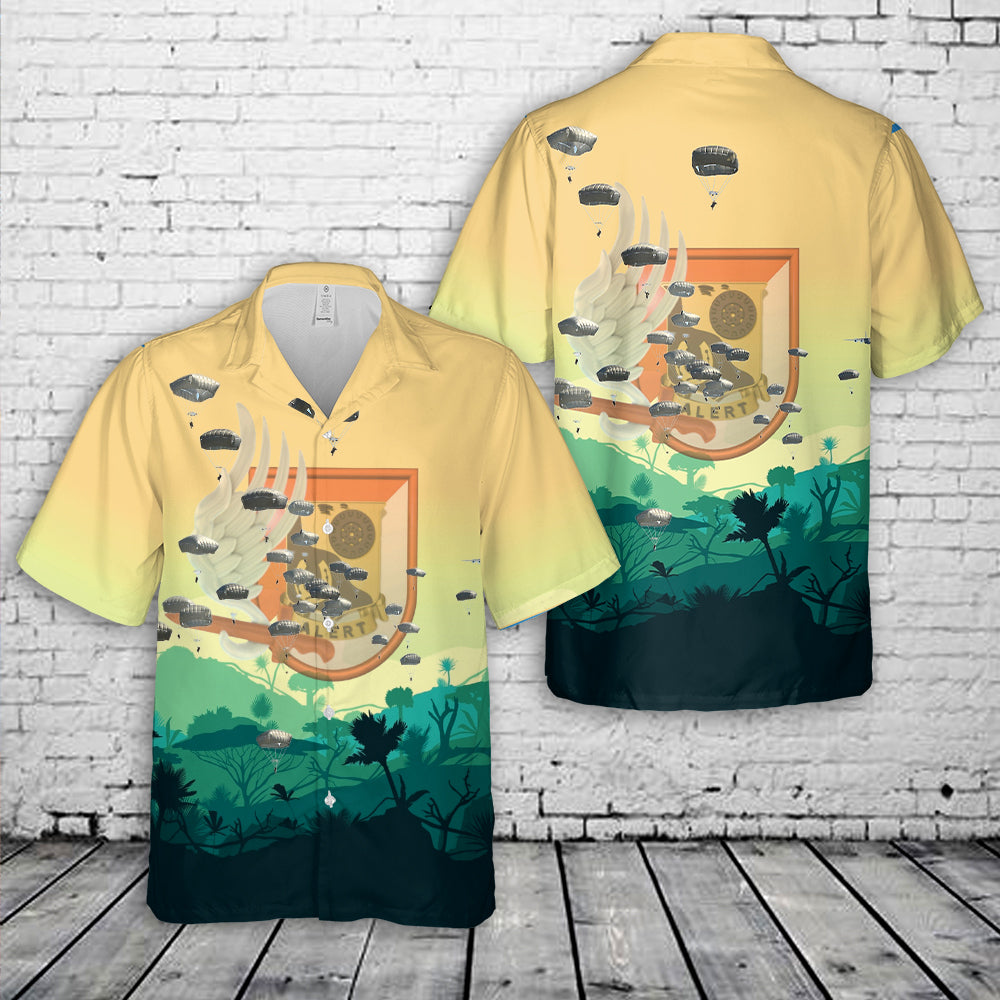 US Army Paratroopers 1st Squadron (Airborne), 91st Cavalry Regiment, 173rd Airborne Brigade Jump At Grafenwoehr Hawaiian Shirt