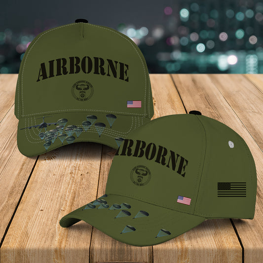 US Army Paratroopers With The 82nd Airborne Division Parachute Baseball Cap