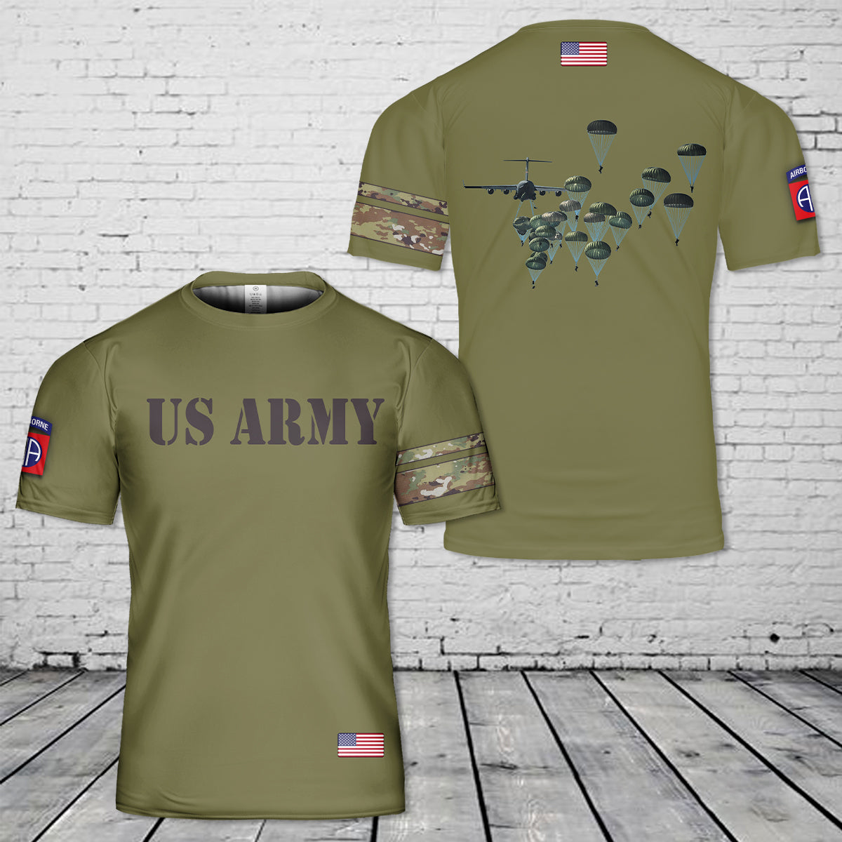 Sweatshirt US Airborne 82e 101e Division - Jour J WWII - Design Vintage - Coupe Classique, 241 G - Cadeau Militaire, Fan D'histoire - 10