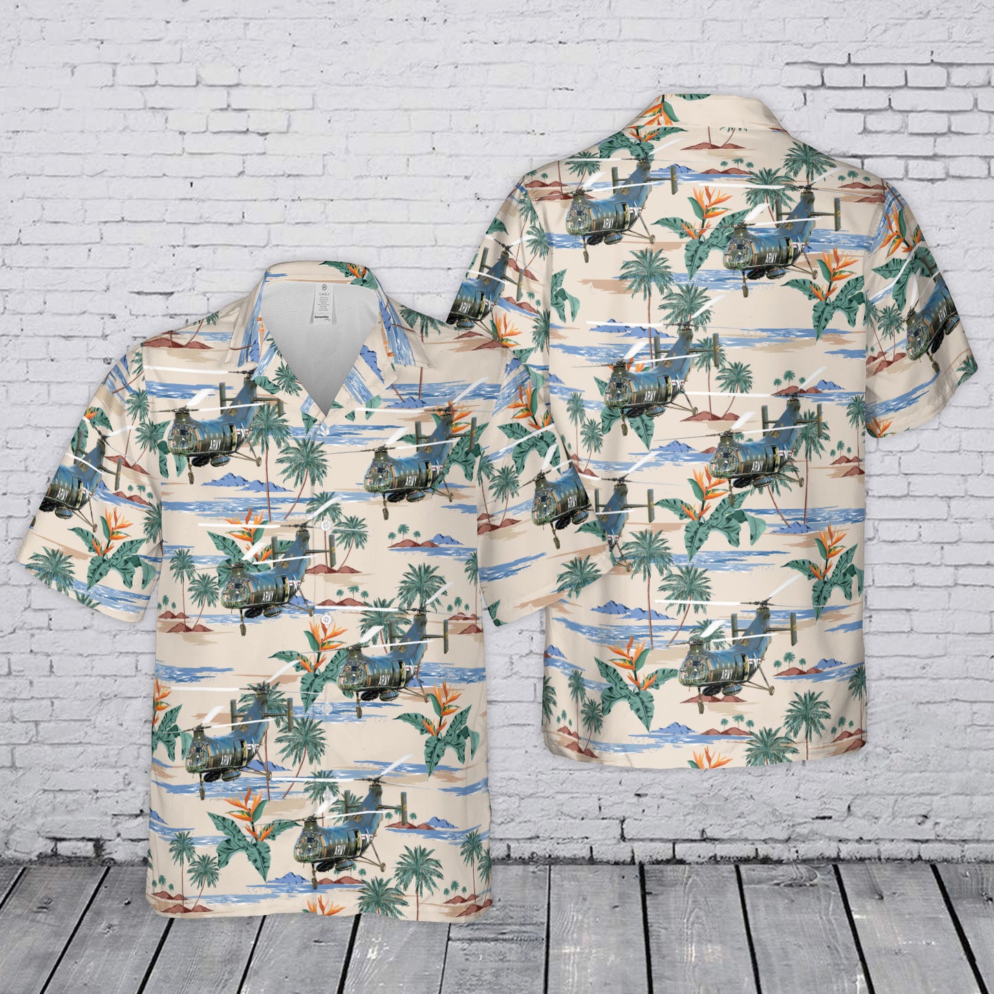 US Army Piasecki H-21 Hawaiian Shirt