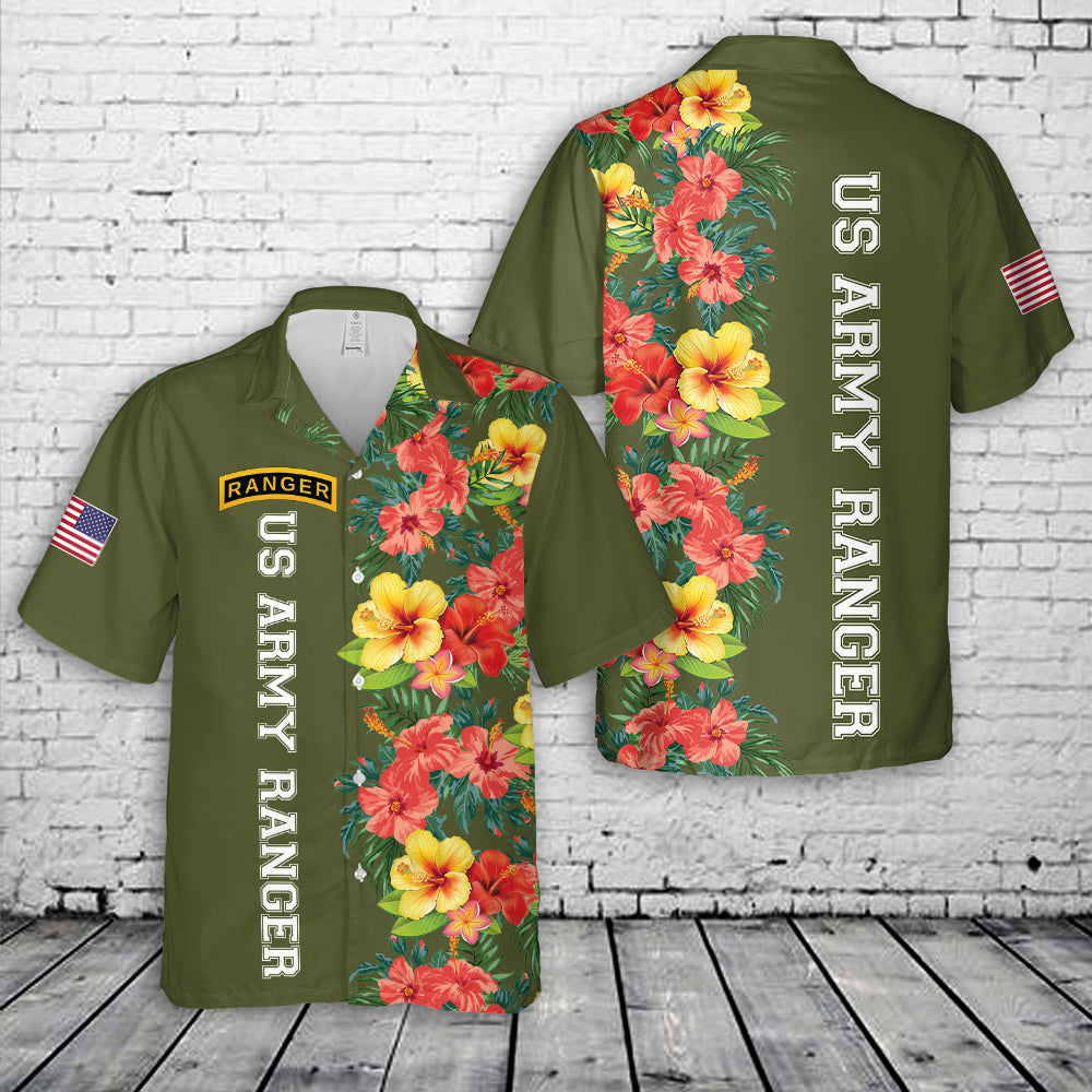 US Army Ranger Tab Hawaiian Shirt