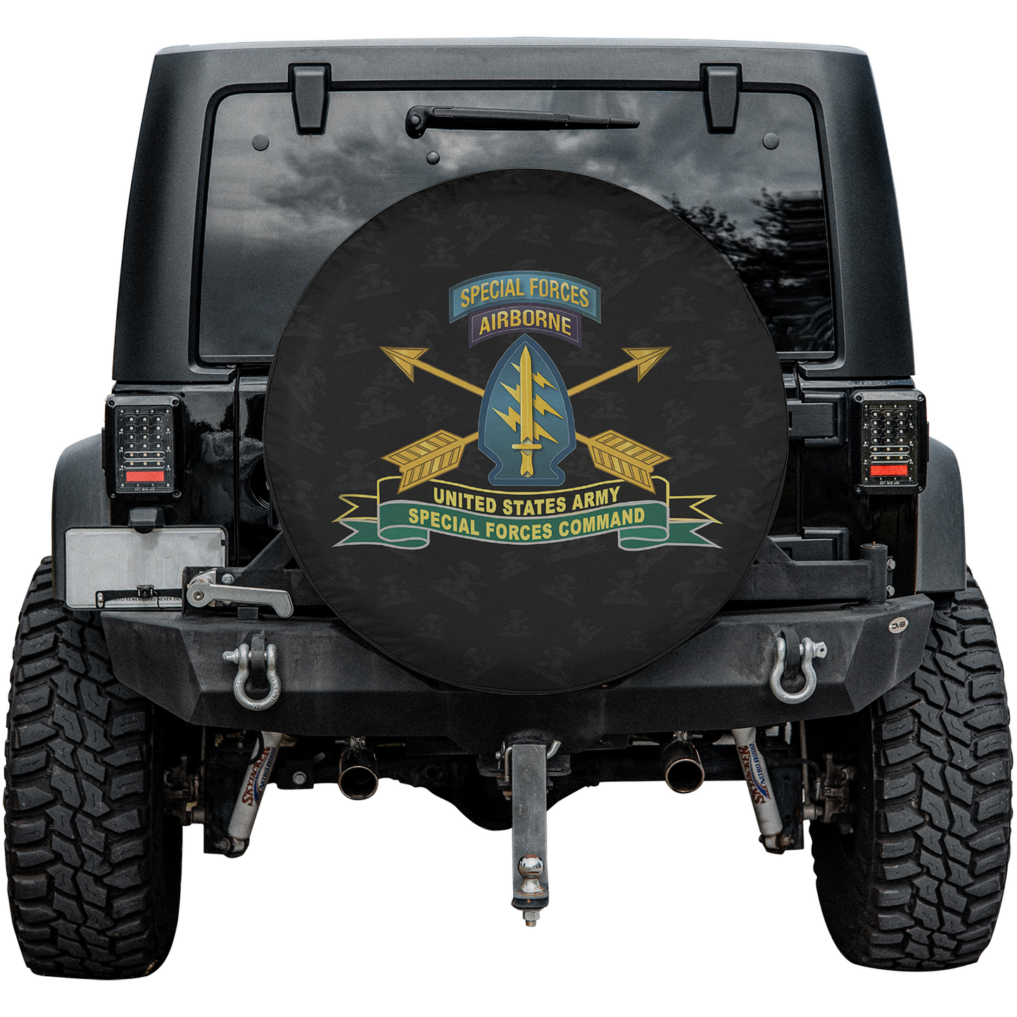 US Army Special Force Airborne Special Operations Command Spare Tire Cover