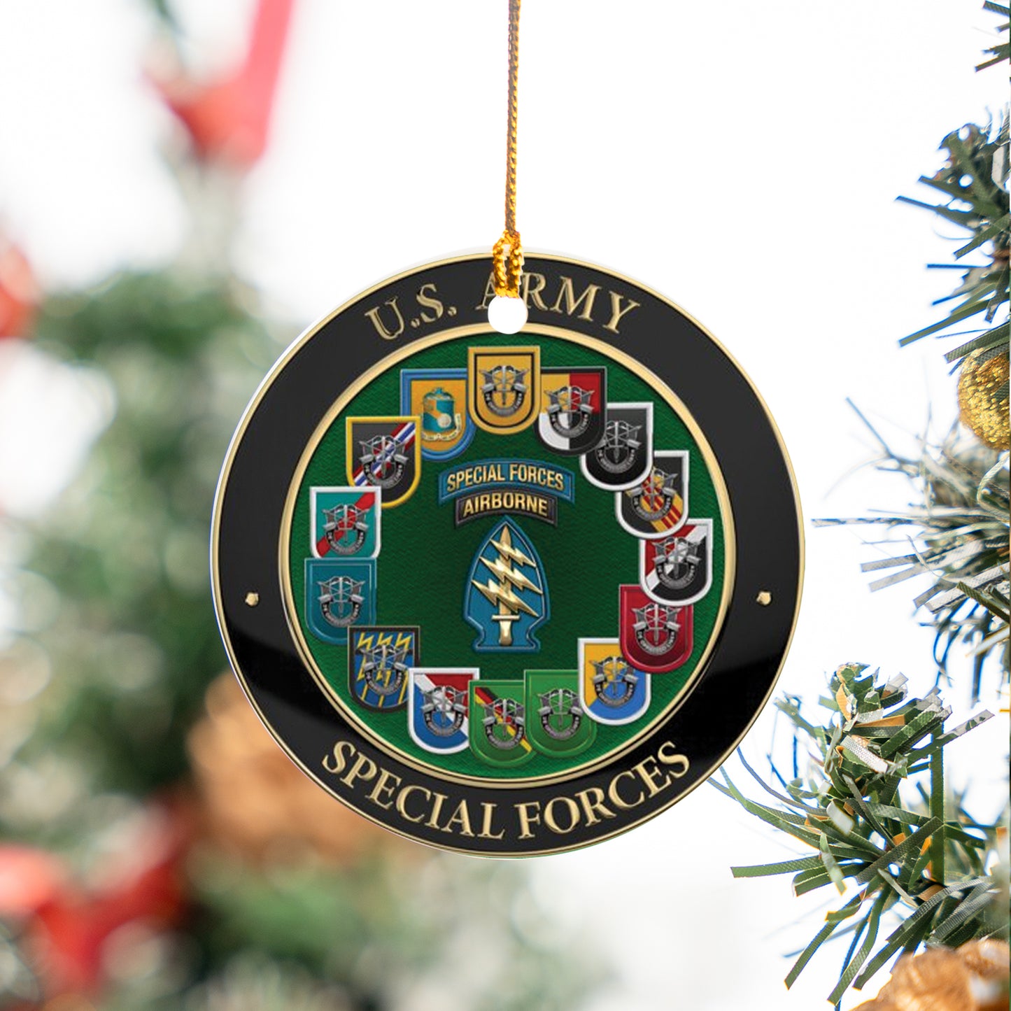 US Army Special Forces Group Ceramic Ornament