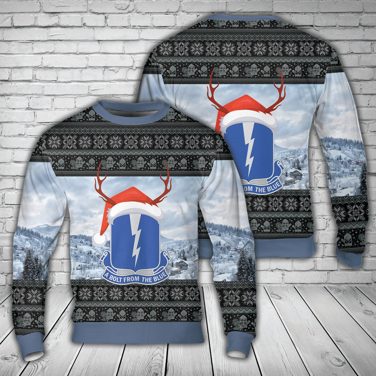 US Army 550th Parachute Airborne Infantry Regiment Christmas Sweater