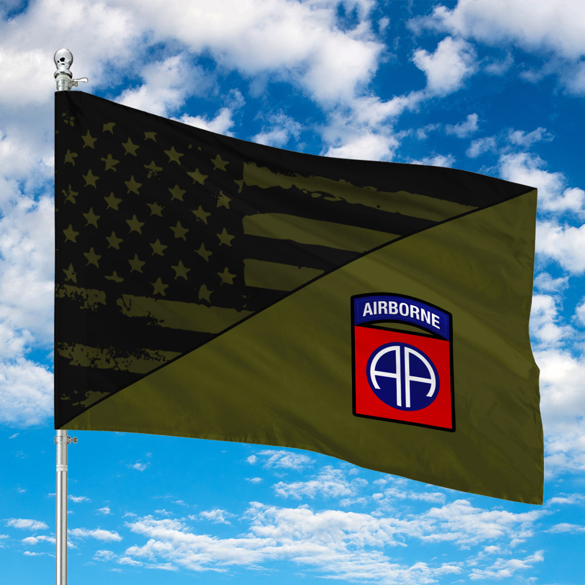 US Army Vietnam era 82nd Airborne Infantry Division All American House Flag