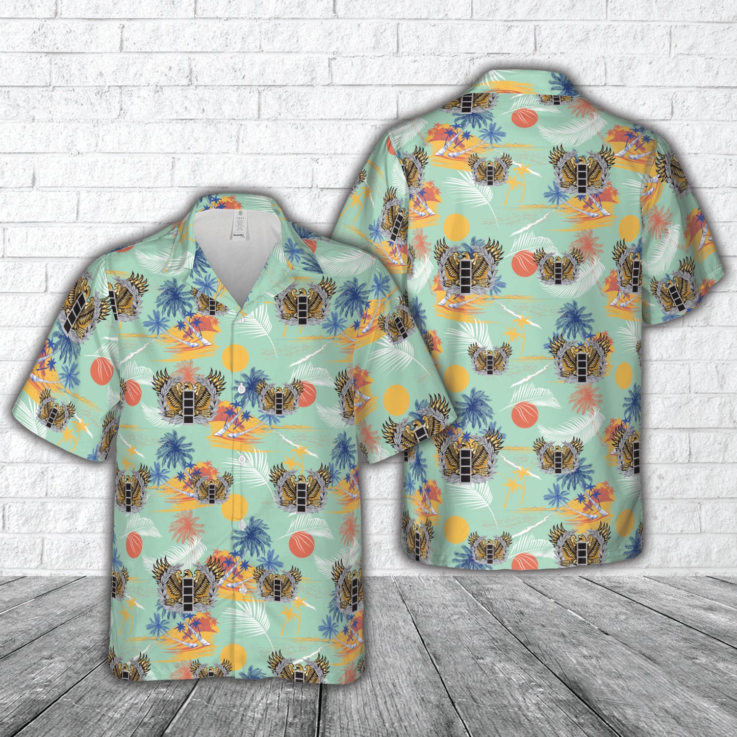 US Army Warrant Officer CW4 Eagle Rising Badge Hawaiian Shirt