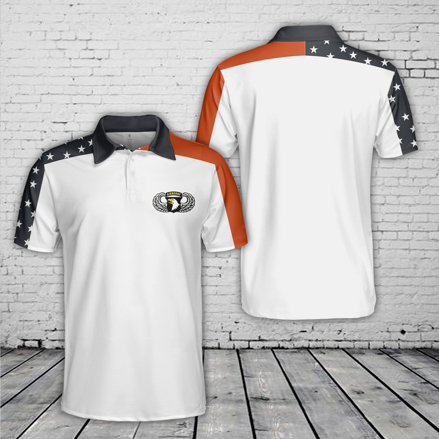 US Army 101st Airborne Jump Wings Polo Shirt