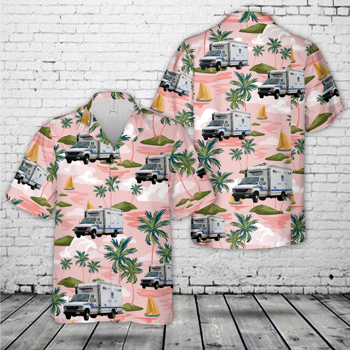 US Capitol Police Ford E-Series Truck Hawaiian Shirt