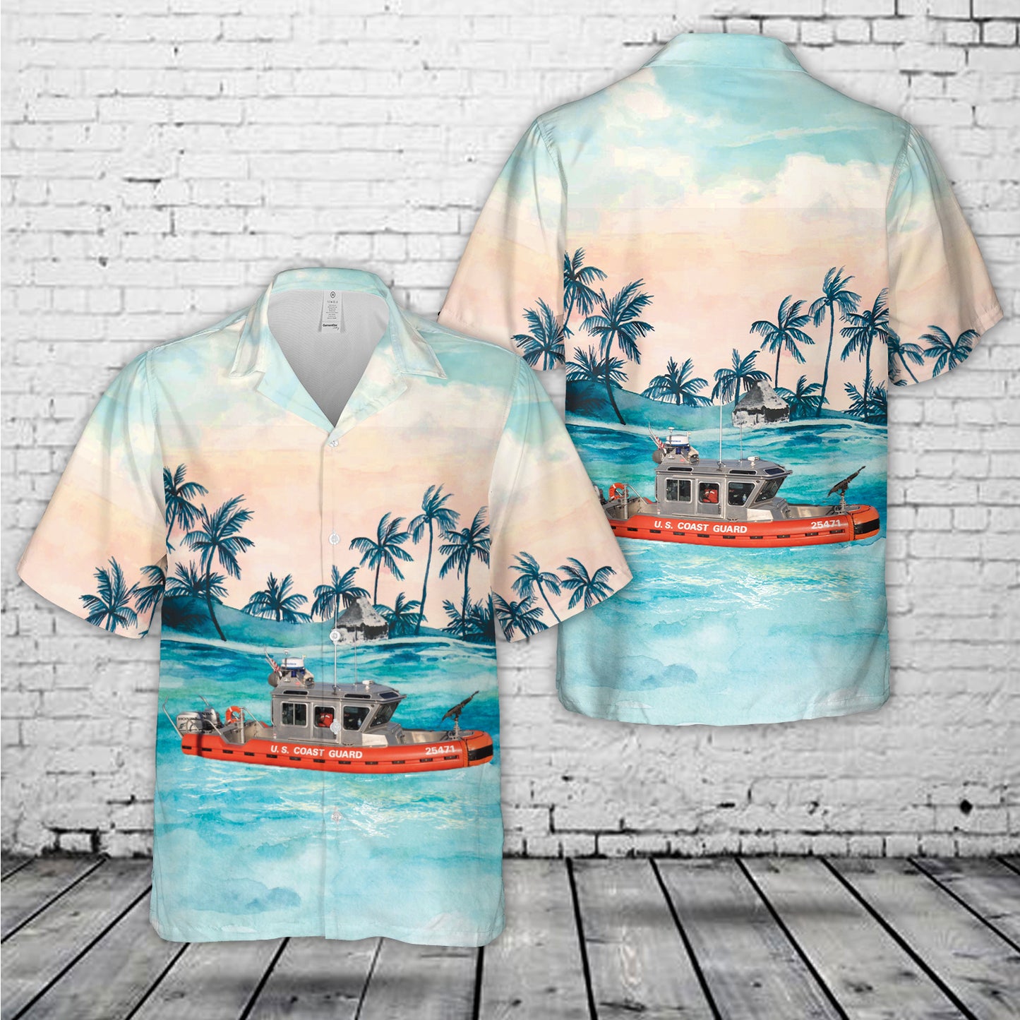 US Coast Guard 27-foot Utility Boat Hawaiian Shirt