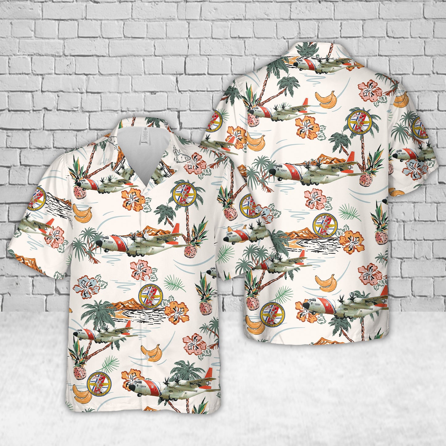 US Coast Guard Air Station Elizabeth City Lockheed HC-130J Hawaiian Shirt