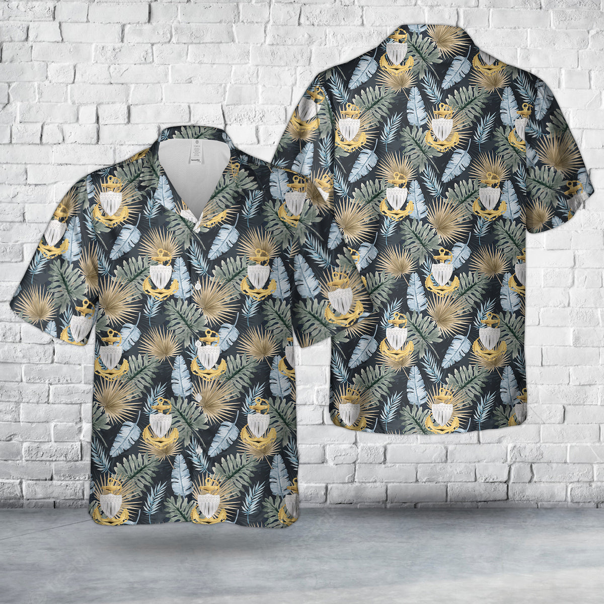 US Coast Guard Chief Petty Officer Hat Badge Hawaiian Shirt