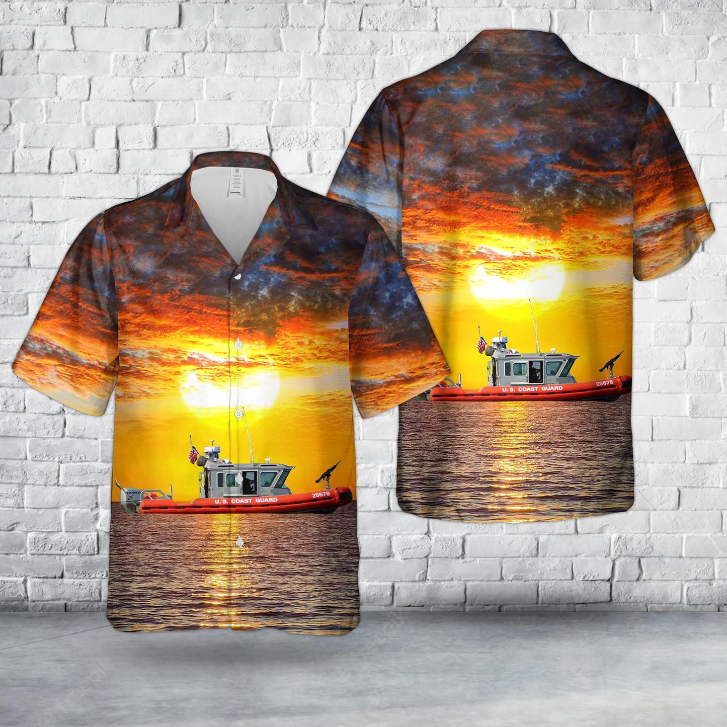 US Coast Guard Defender-class Boat Hawaiian Shirt
