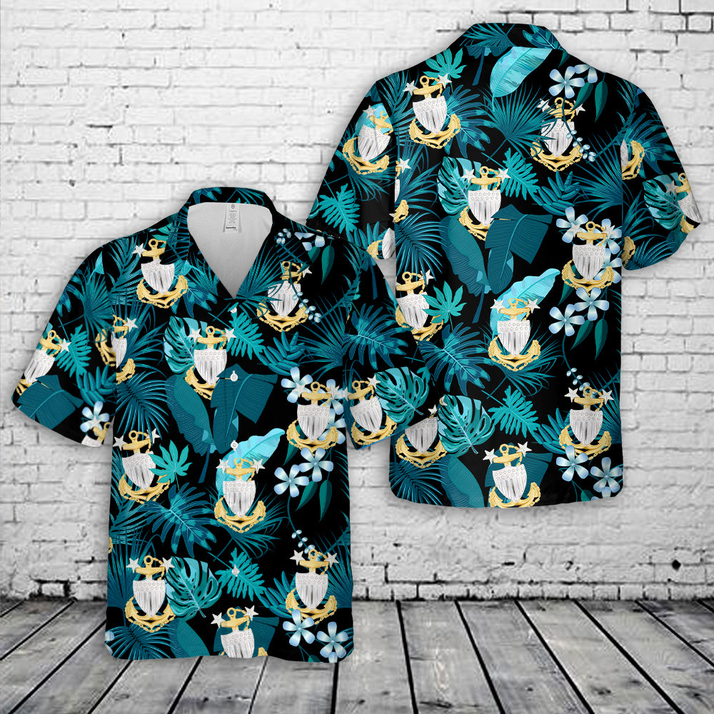 US Coast Guard Master Chief Petty Officer Hat Badge Hawaiian Shirt