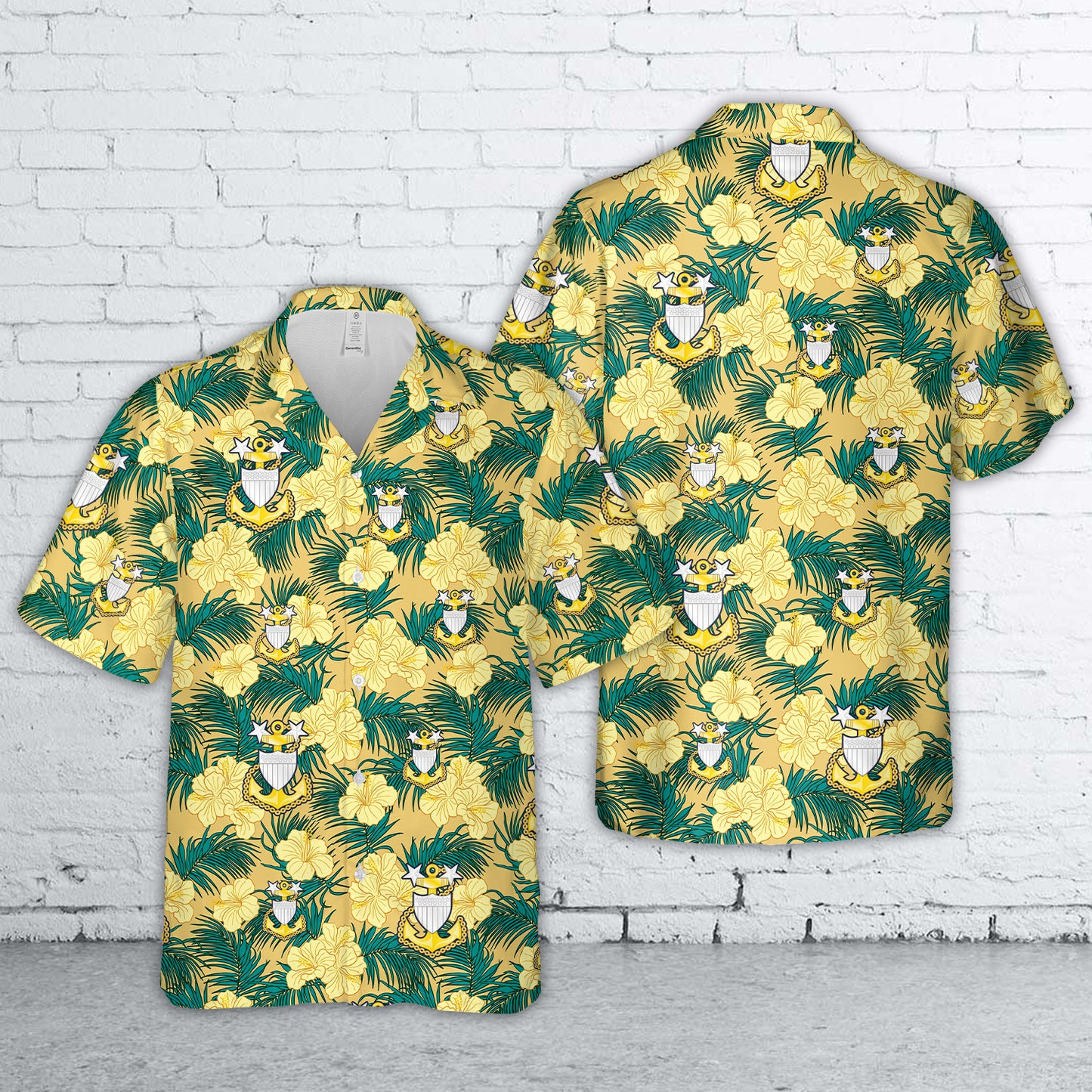 US Coast Guard Master Chief Petty Officer Insignia Hawaiian Shirt