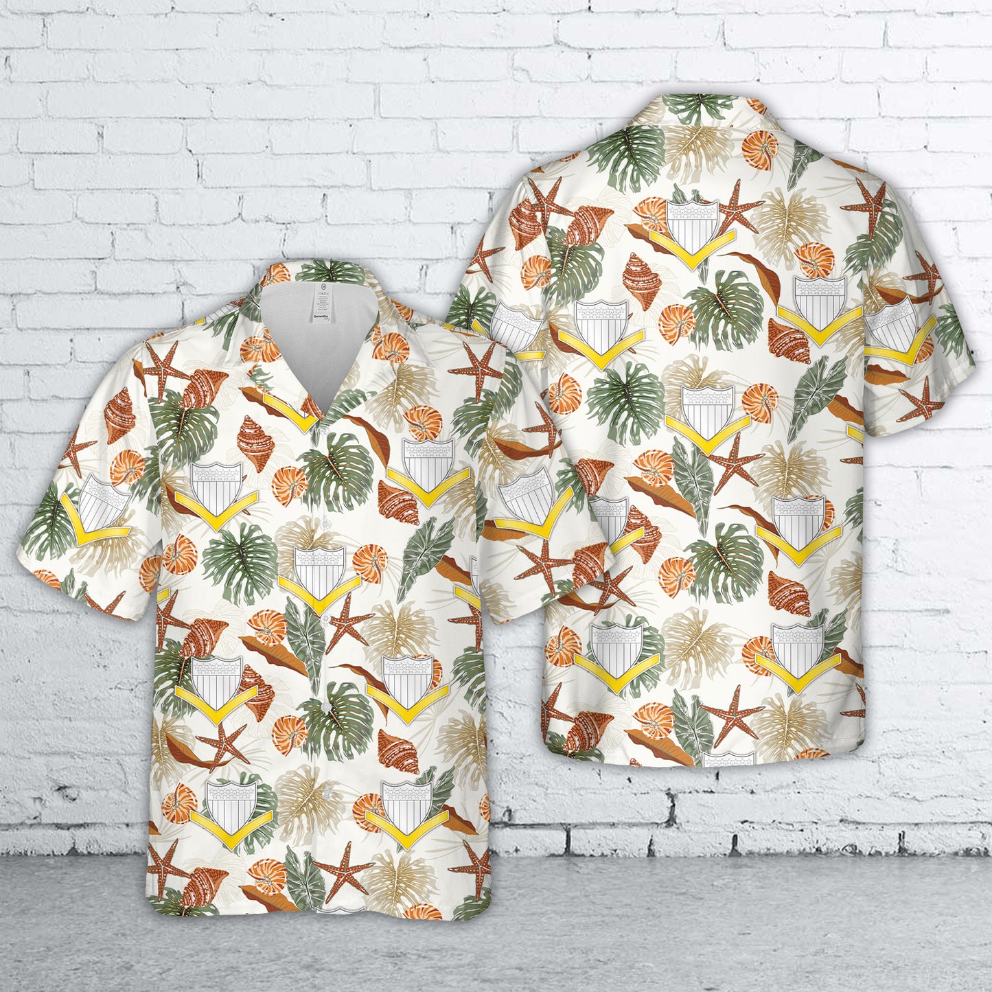 US Coast Guard Petty Officer Third Class Insignia Hawaiian Shirt