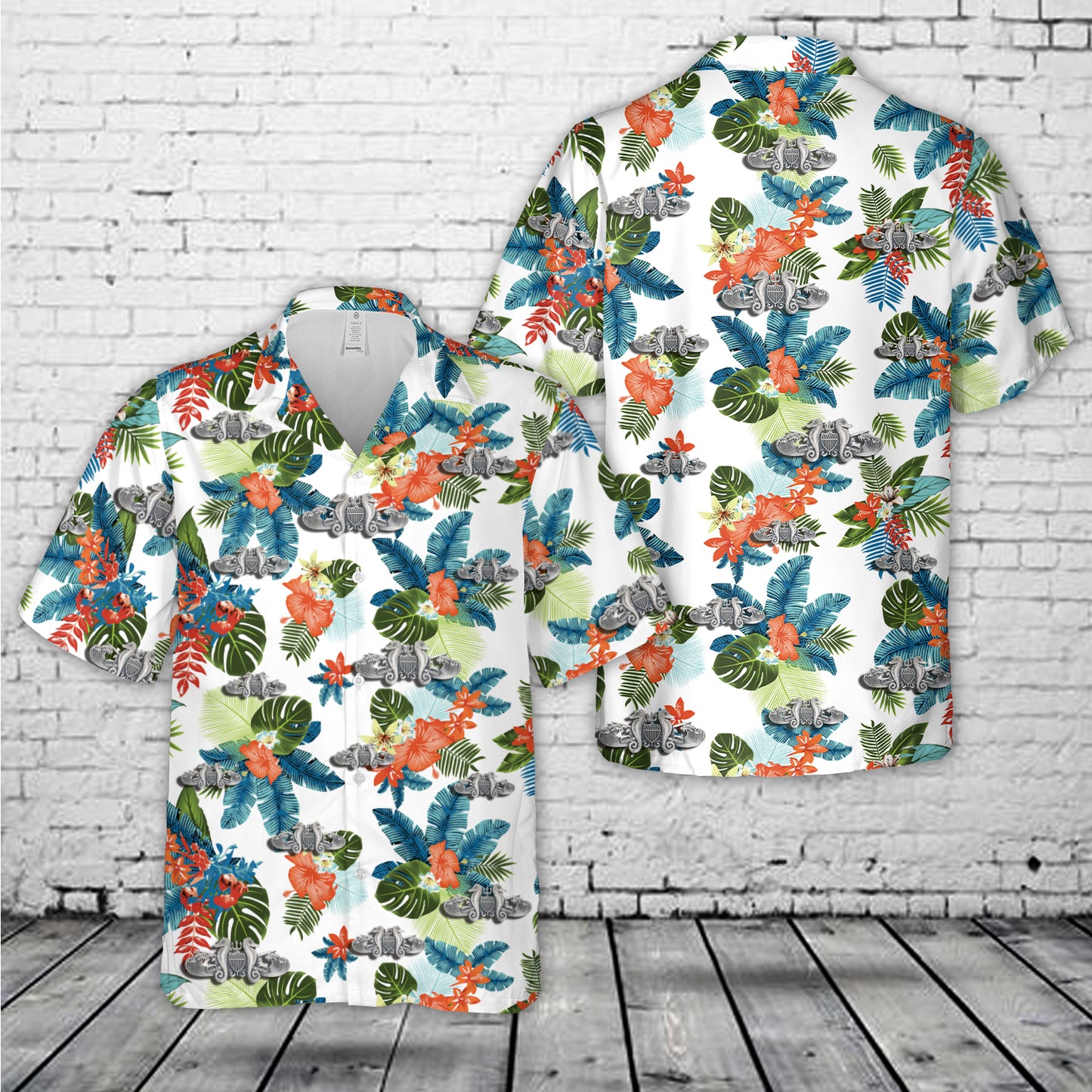 US Coast Guard Port Security Enlisted Badge Hawaiian Shirt