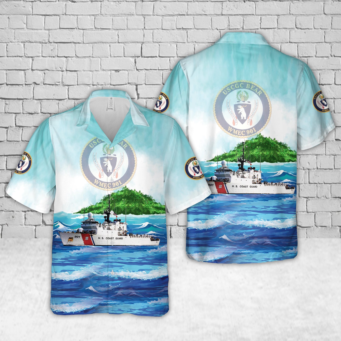 US Coast Guard USCGC Bear (WMEC-901) medium endurance cutter Hawaiian Shirt