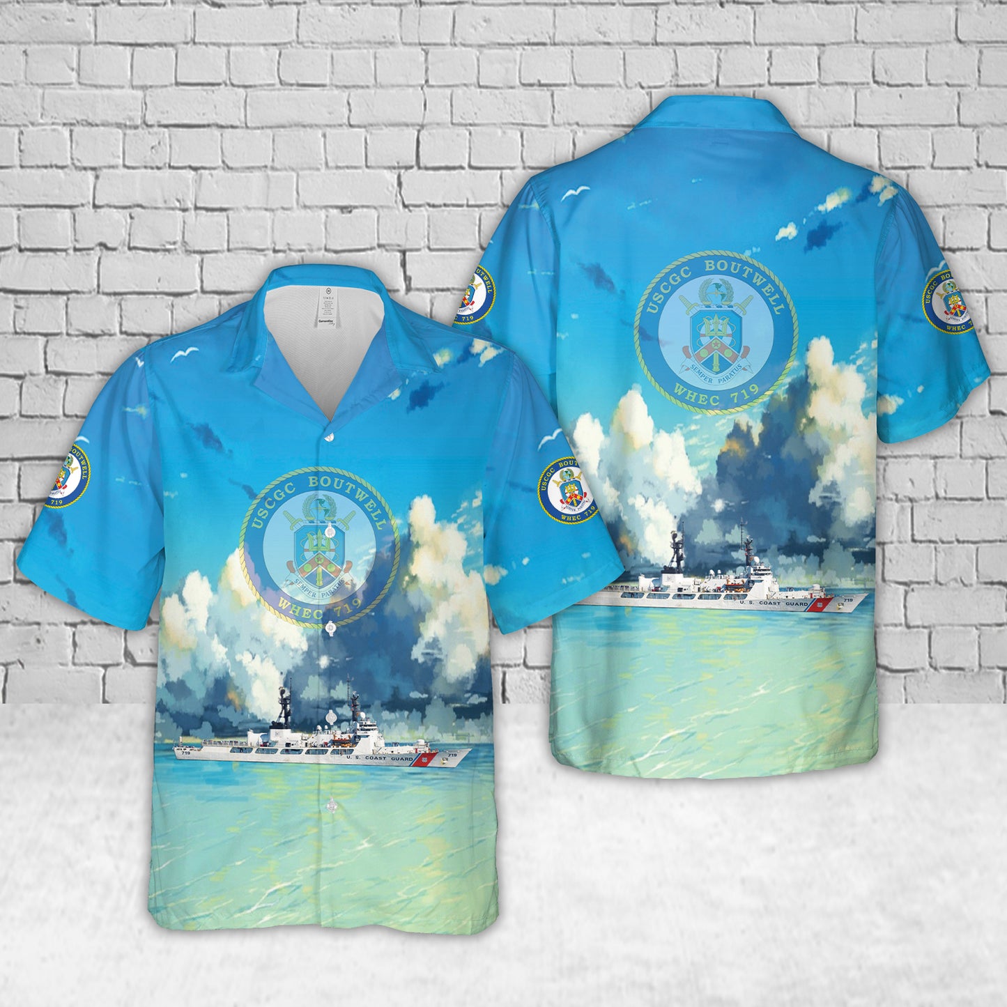 US Coast Guard USCGC Boutwell (WHEC-719) high endurance cutter Hawaiian Shirt