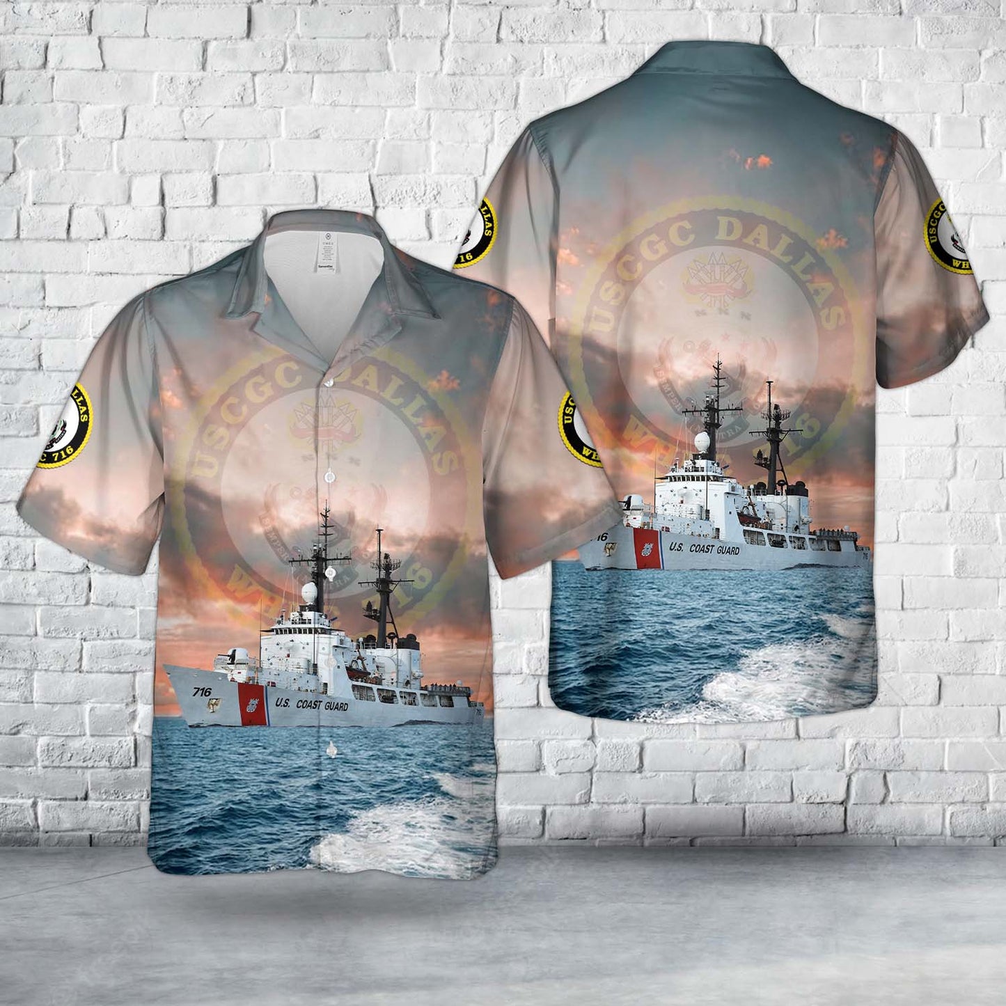 US Coast Guard USCGC Dallas (WHEC-716) Hamilton-class cutter Hawaiian Shirt