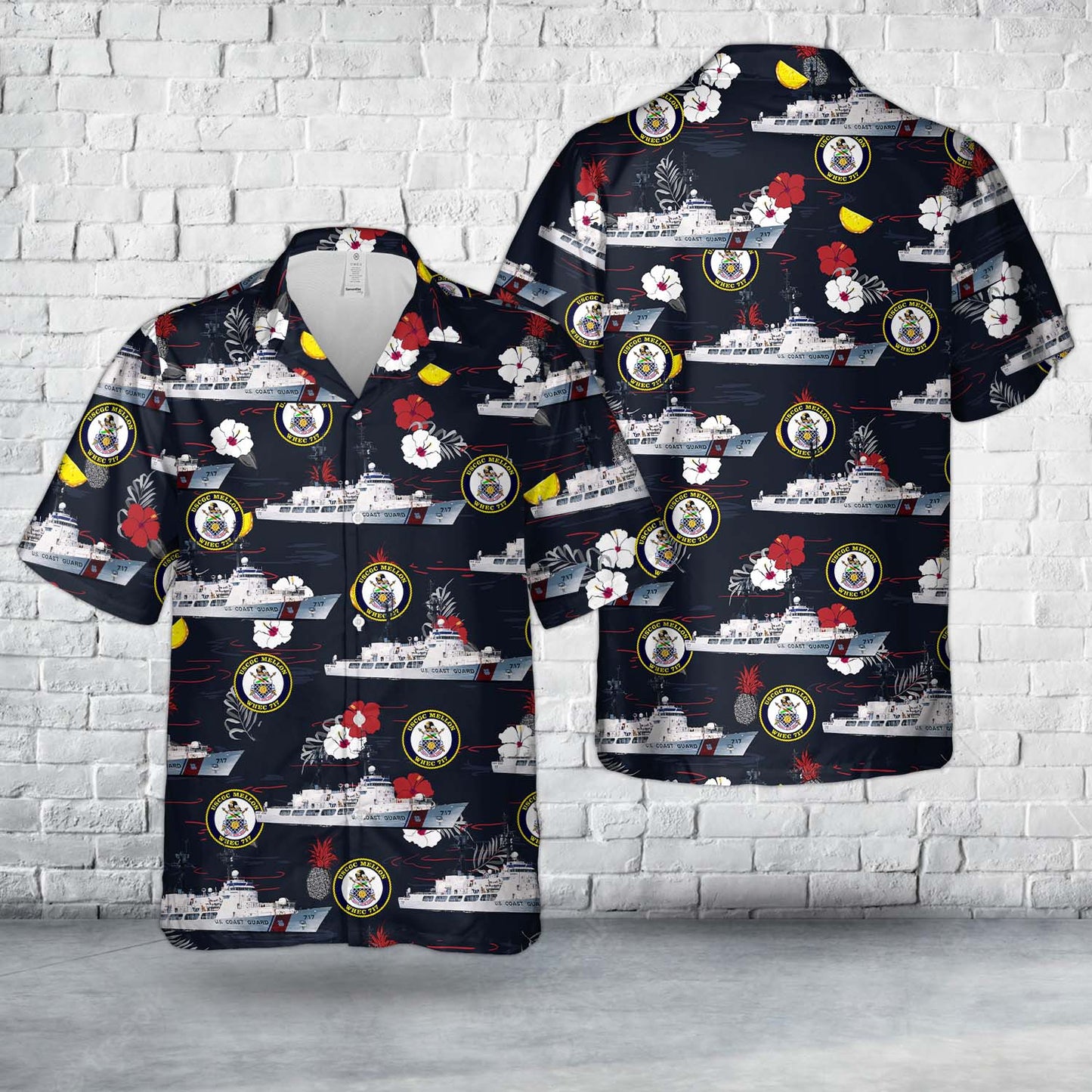 US Coast Guard USCGC Mellon (WHEC-717) Hamilton-class cutter Hawaiian Shirt