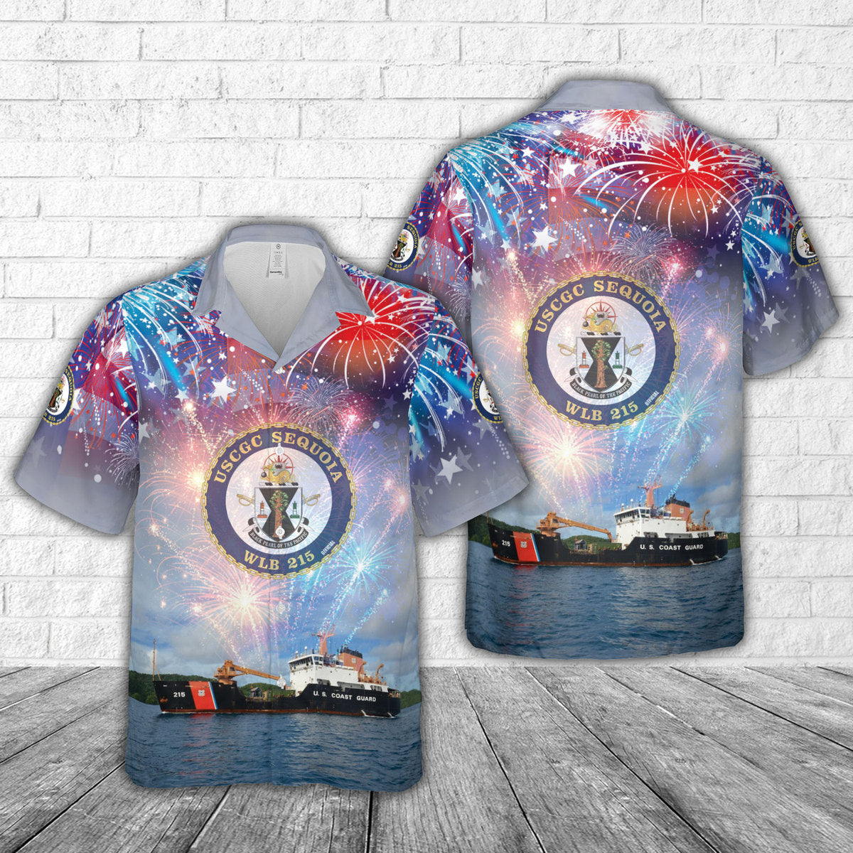 US Coast Guard USCGC Sequoia (WLB-215), 4th Of July Hawaiian Shirt