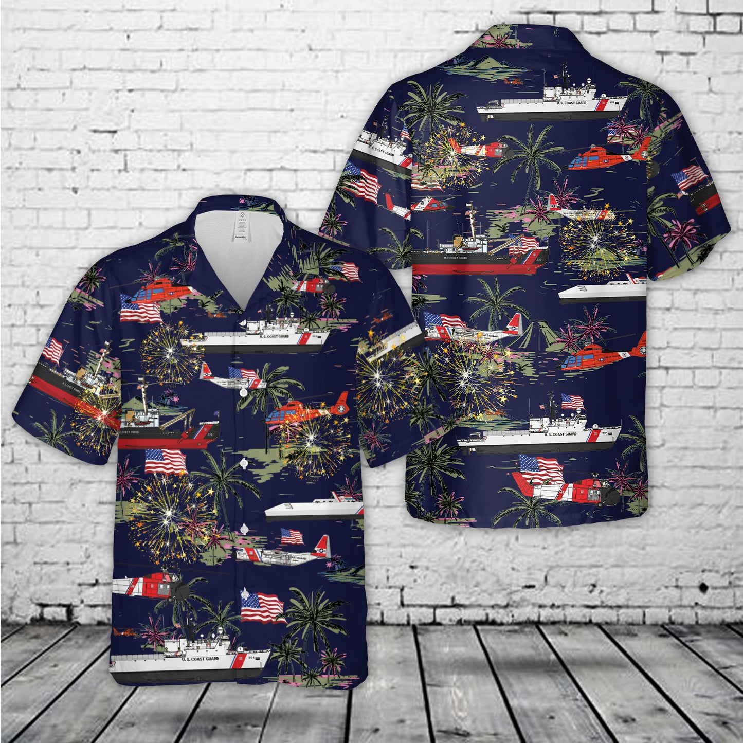 US Coast Guard, 4th Of July Hawaiian Shirt