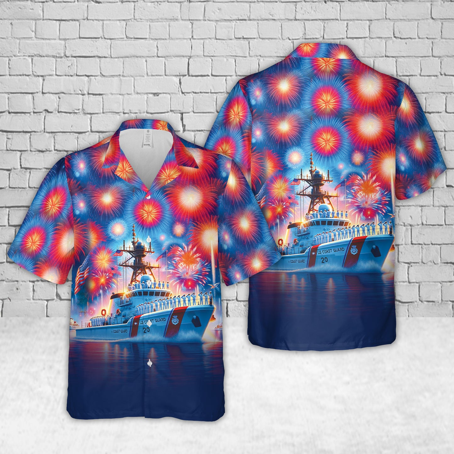 US Coast Guard, 4th Of July Hawaiian Shirt