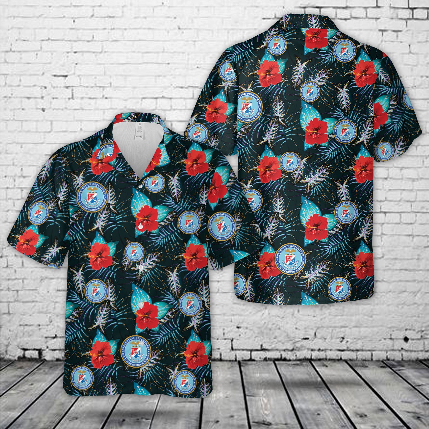 US Coast Guard (USCG) Auxiliary Prevention Department Hawaiian Shirt
