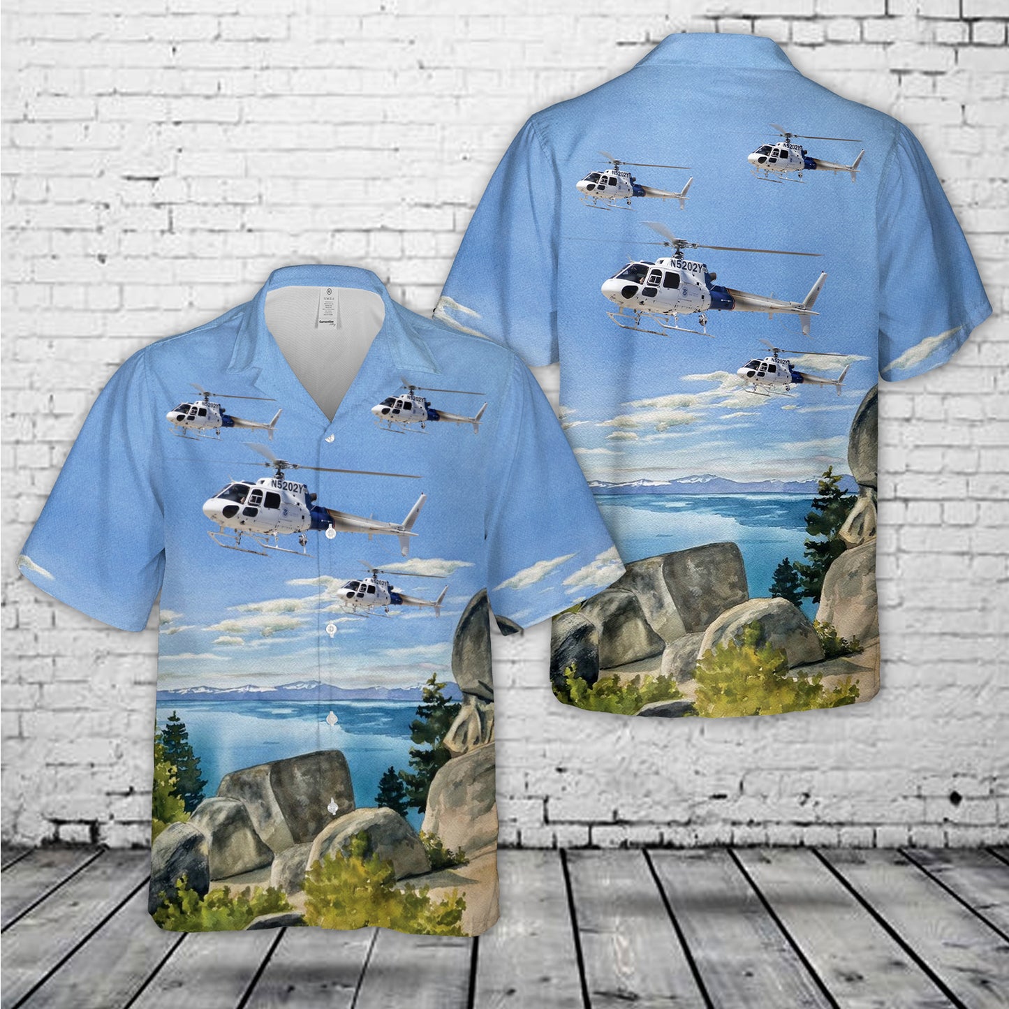 US Customs and Border Protection Air and Marine Operations Eurocopter AS350 (N5202Y) Hawaiian Shirt