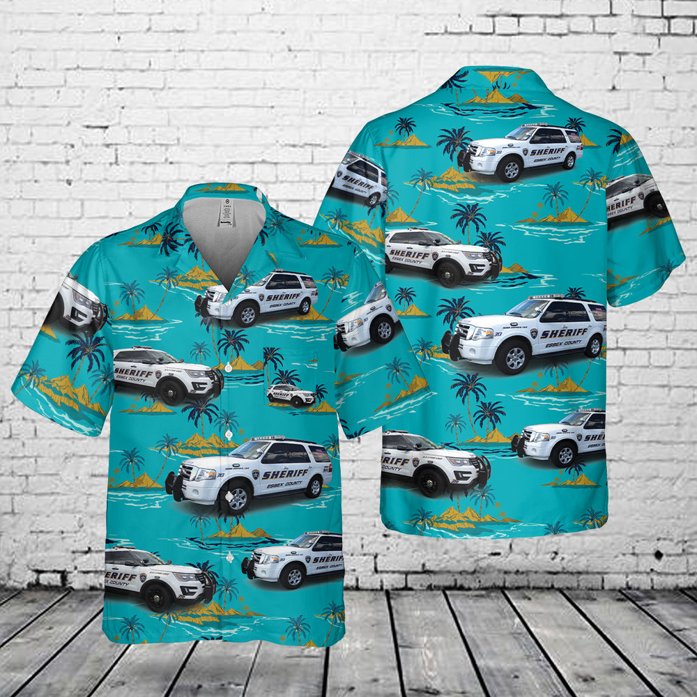 US Essex County New Jersey Sheriff Pocket Hawaiian Shirt