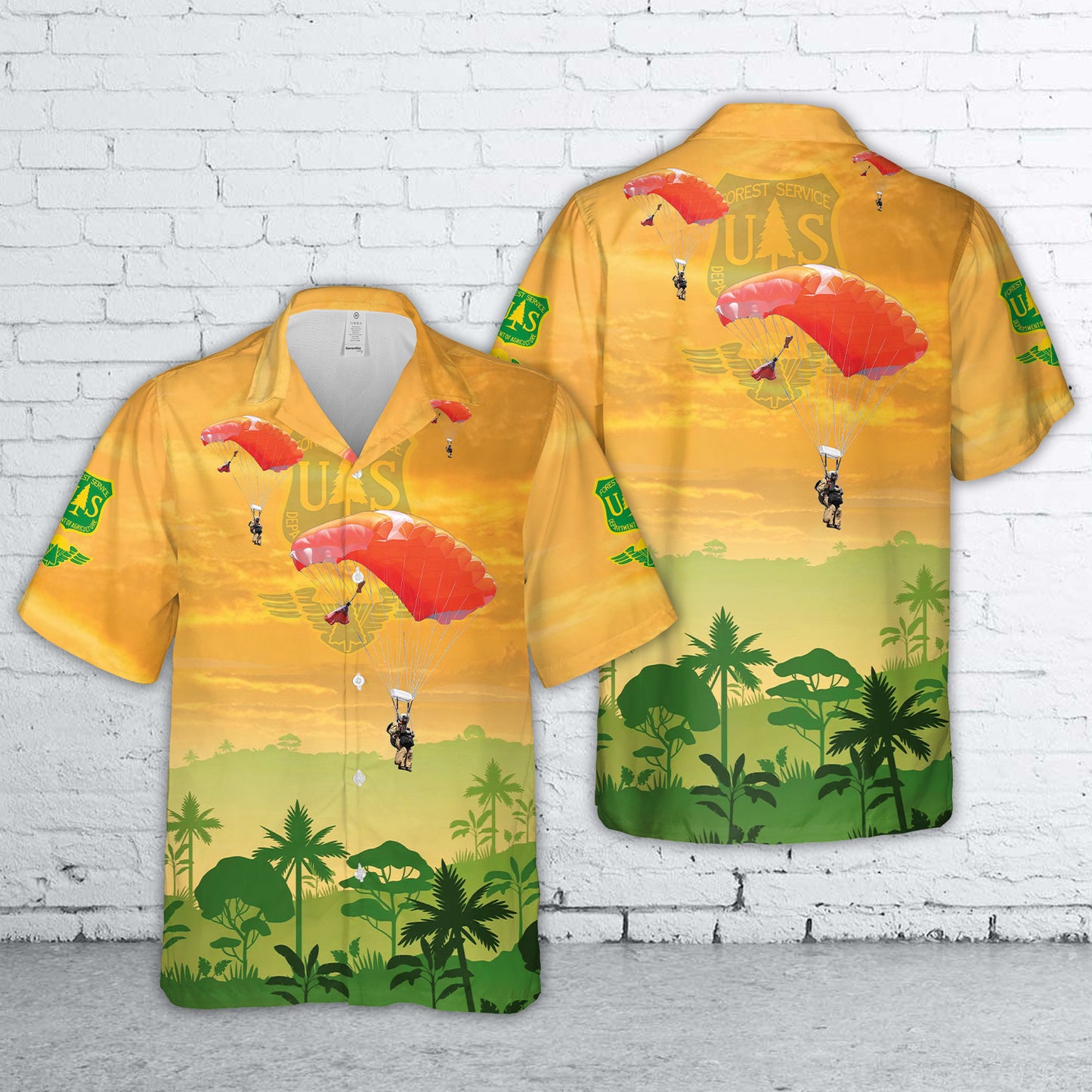 US Forest Service Smokejumper Hawaiian Shirt